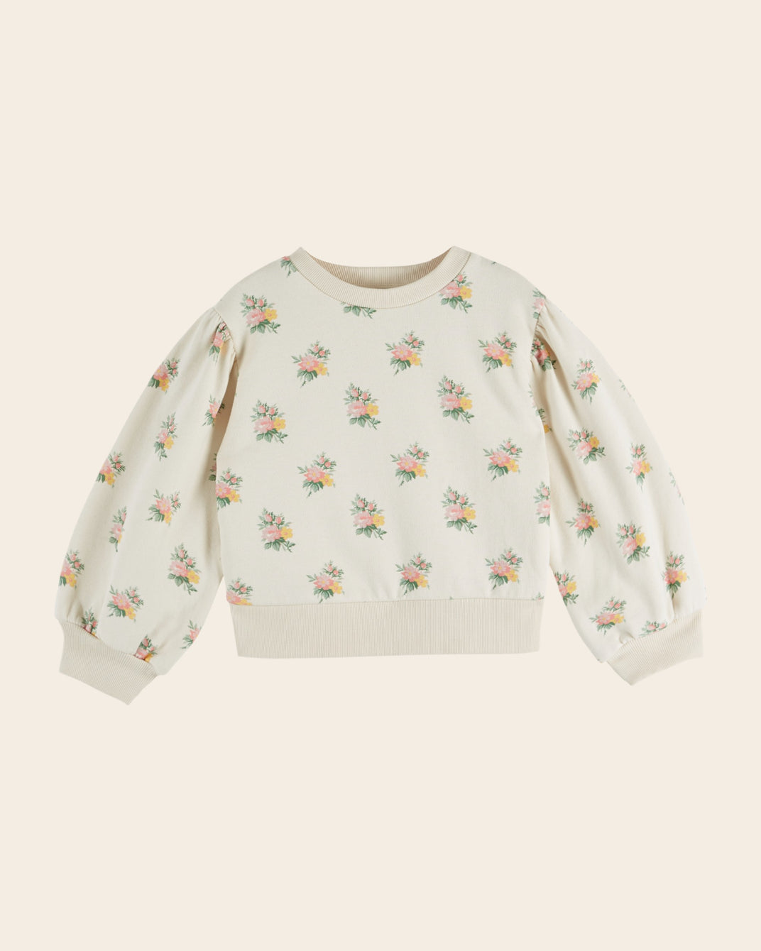 Sweat - Fleuri écru