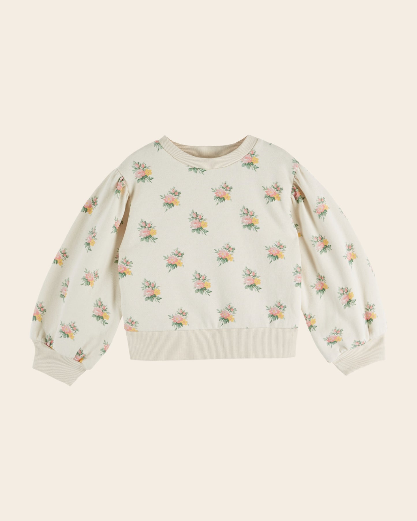 Sweat - Fleuri écru