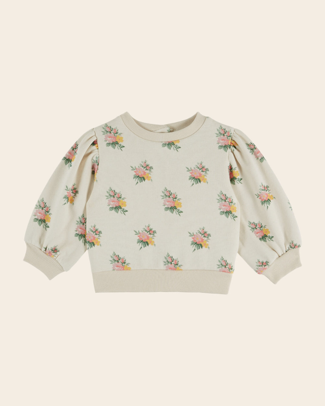 Sweat - Fleuri écru