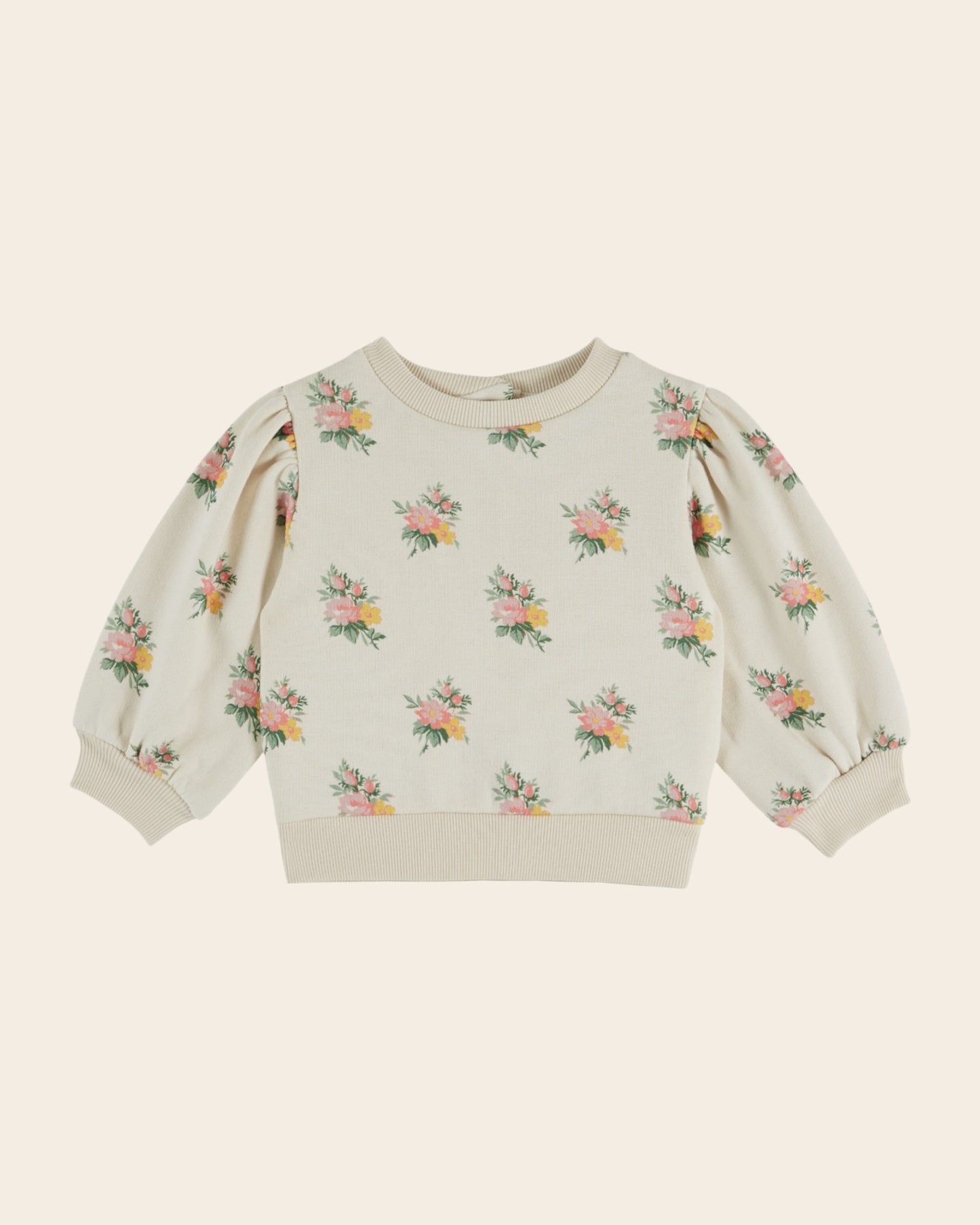 Sweat - Fleuri écru