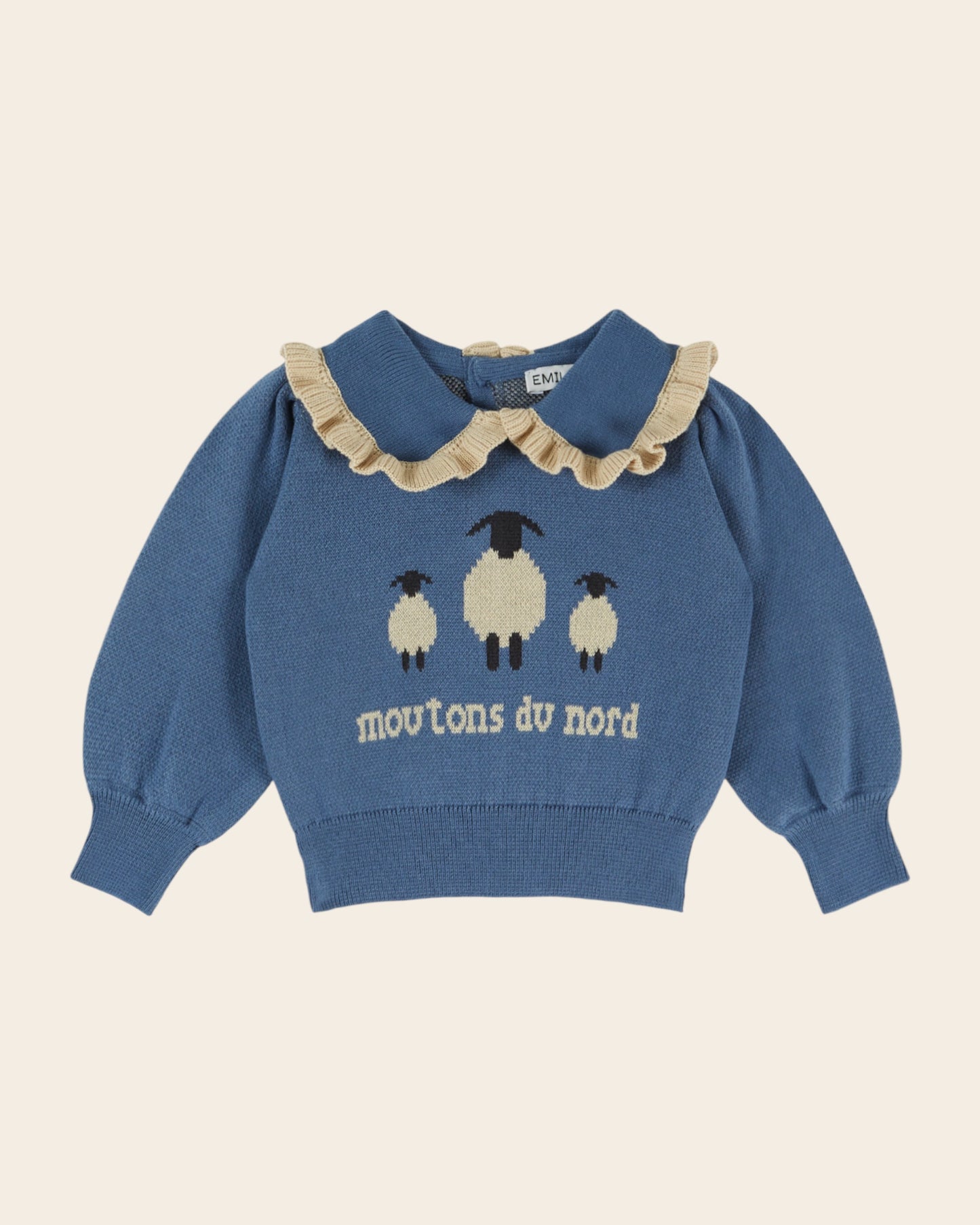 Pull enfant - Jacquard mouton bleu