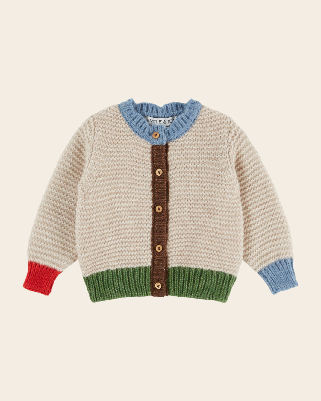 Cardigan bébé - Tricolore marron