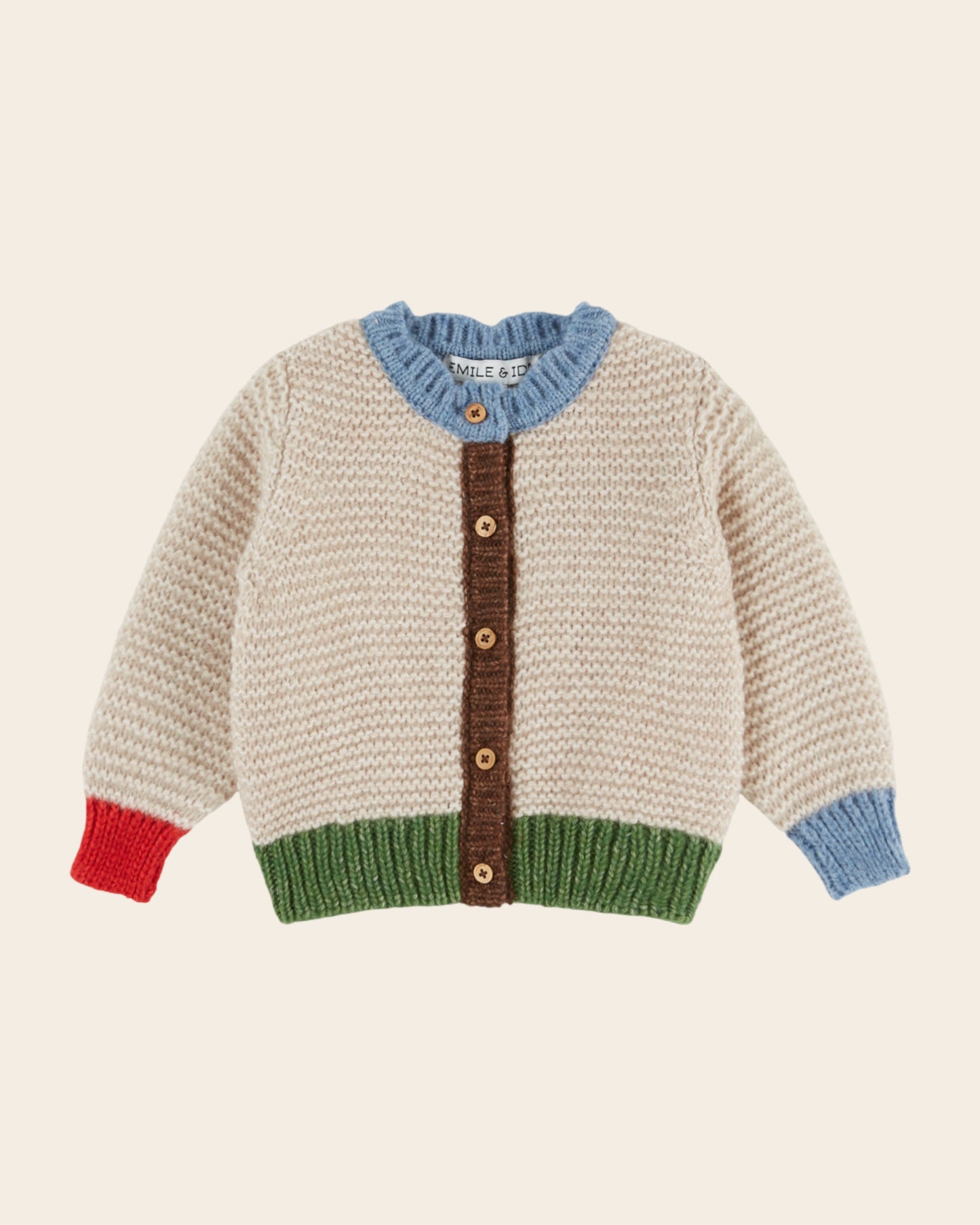 Cardigan bébé - Tricolore marron
