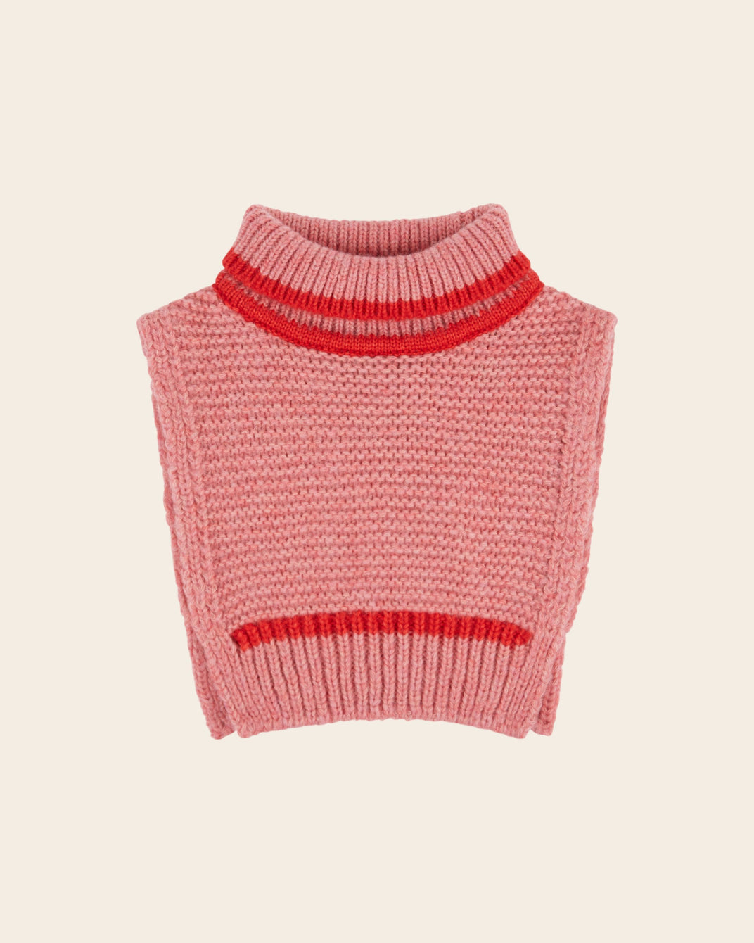 Col plastron enfant - Laine mérinos rose