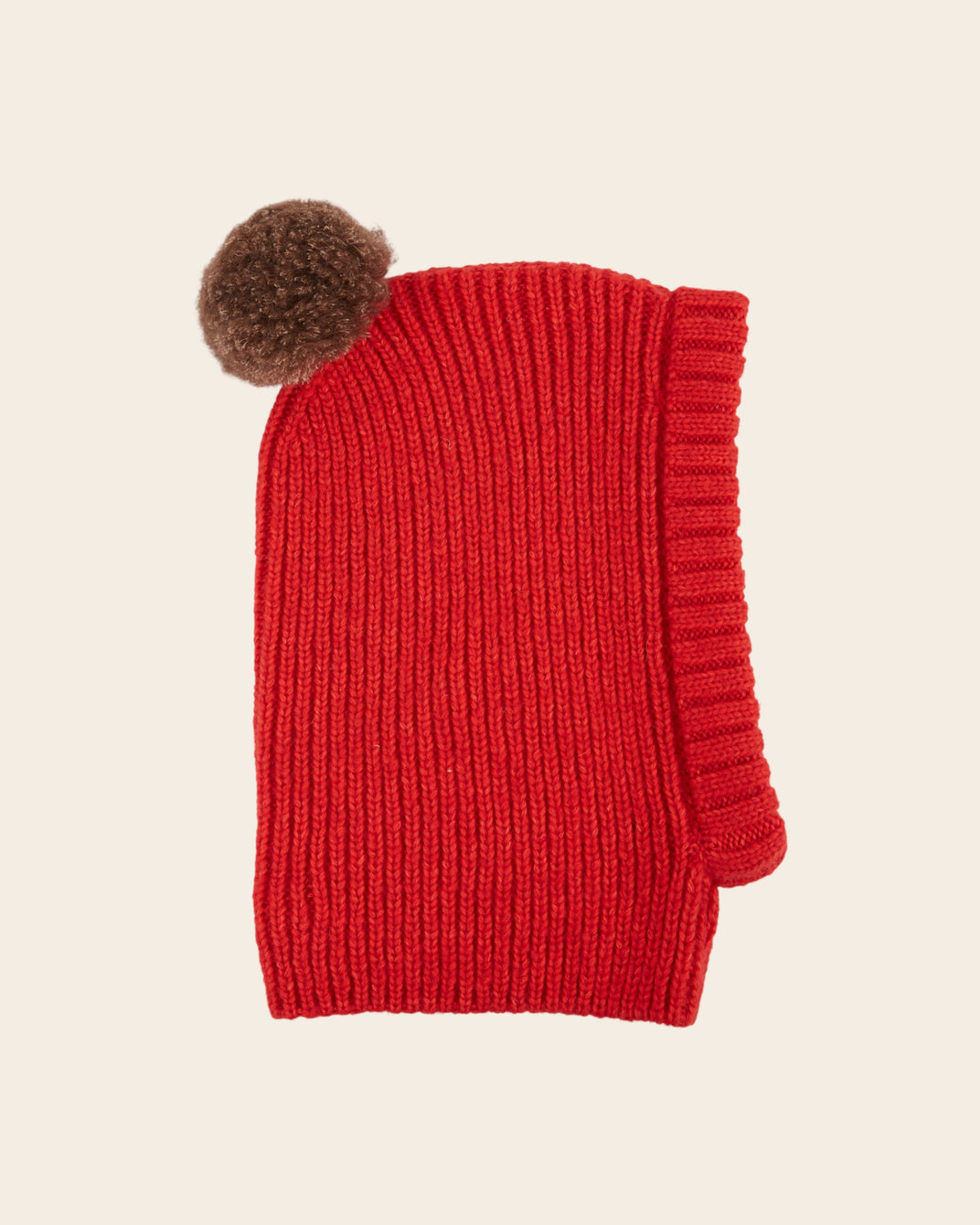 Cagoule enfant - Laine mérinos rouge