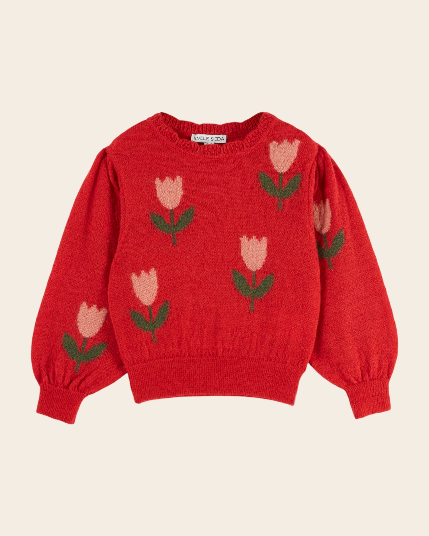 Pull enfant - Tulipe rouge