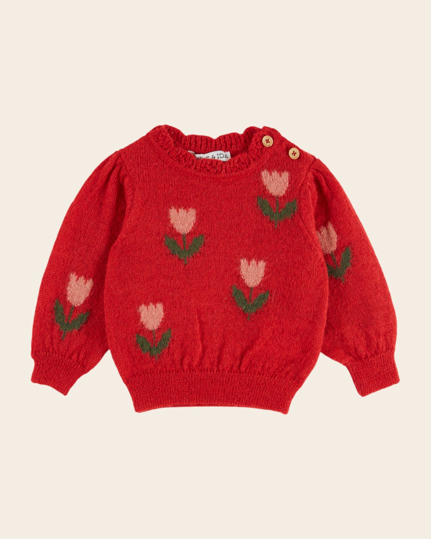 Pull enfant - Tulipe rouge