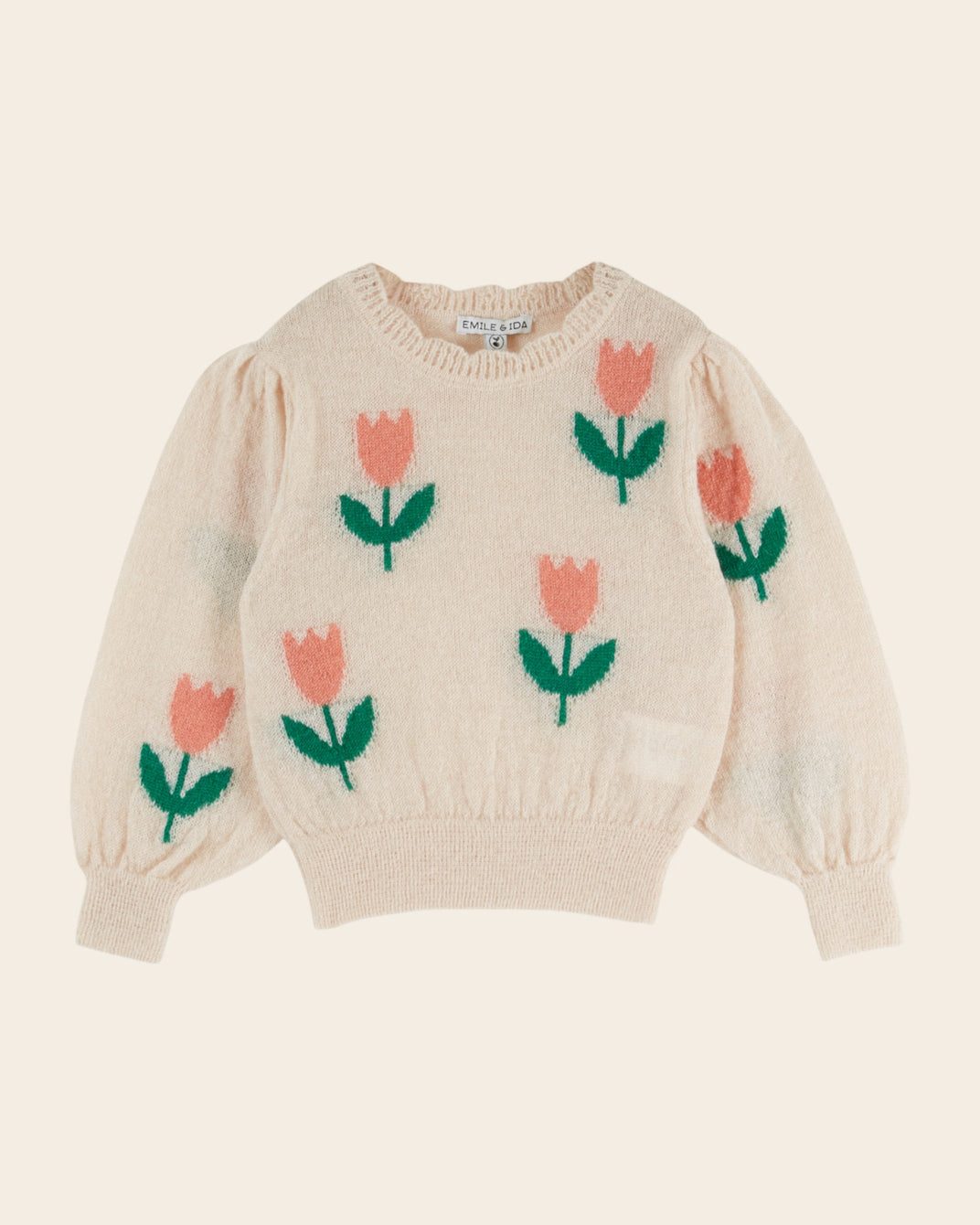 Pull enfant - Tulipe rose