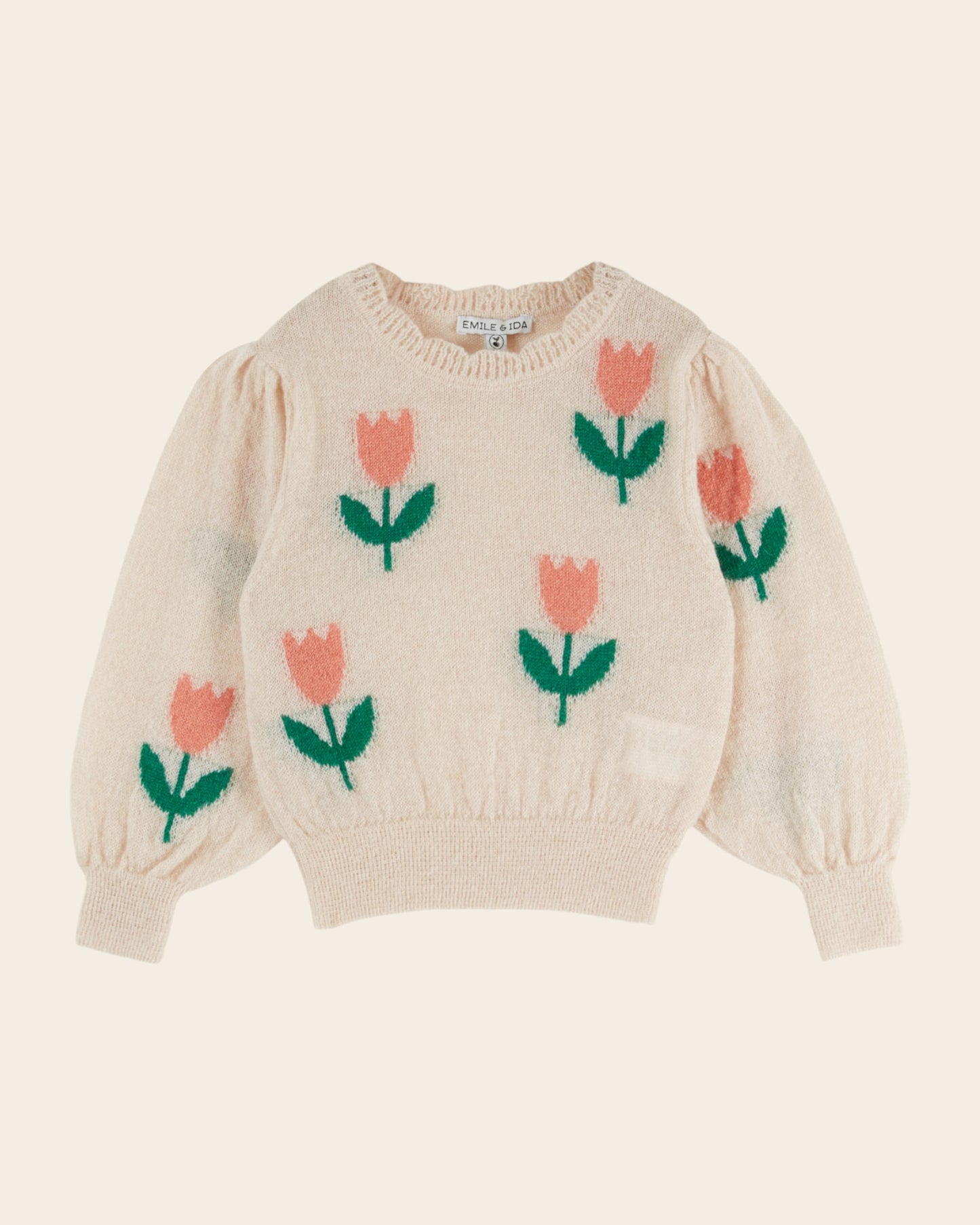 Pull enfant - Tulipe rose