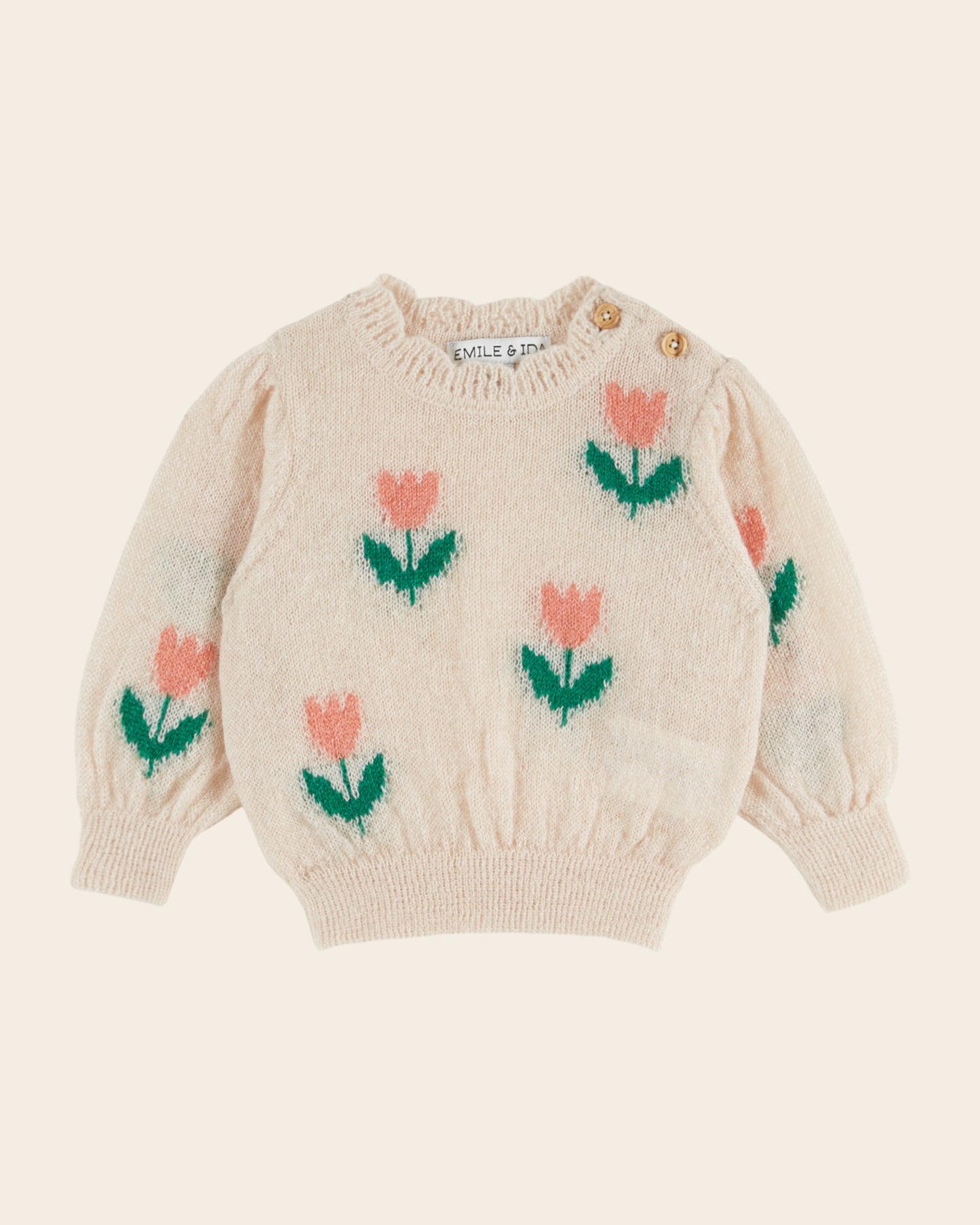 Pull enfant - Tulipe rose