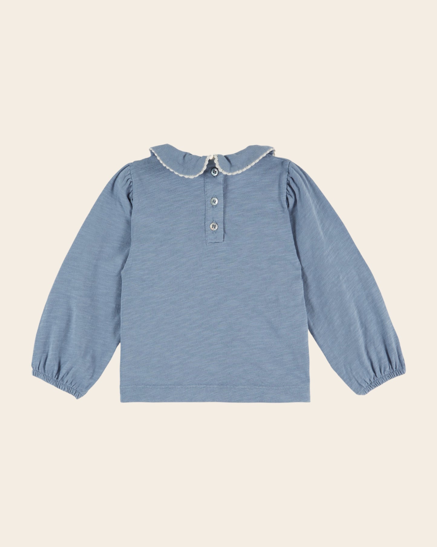 T-shirt manches longues - Col noeud bleu