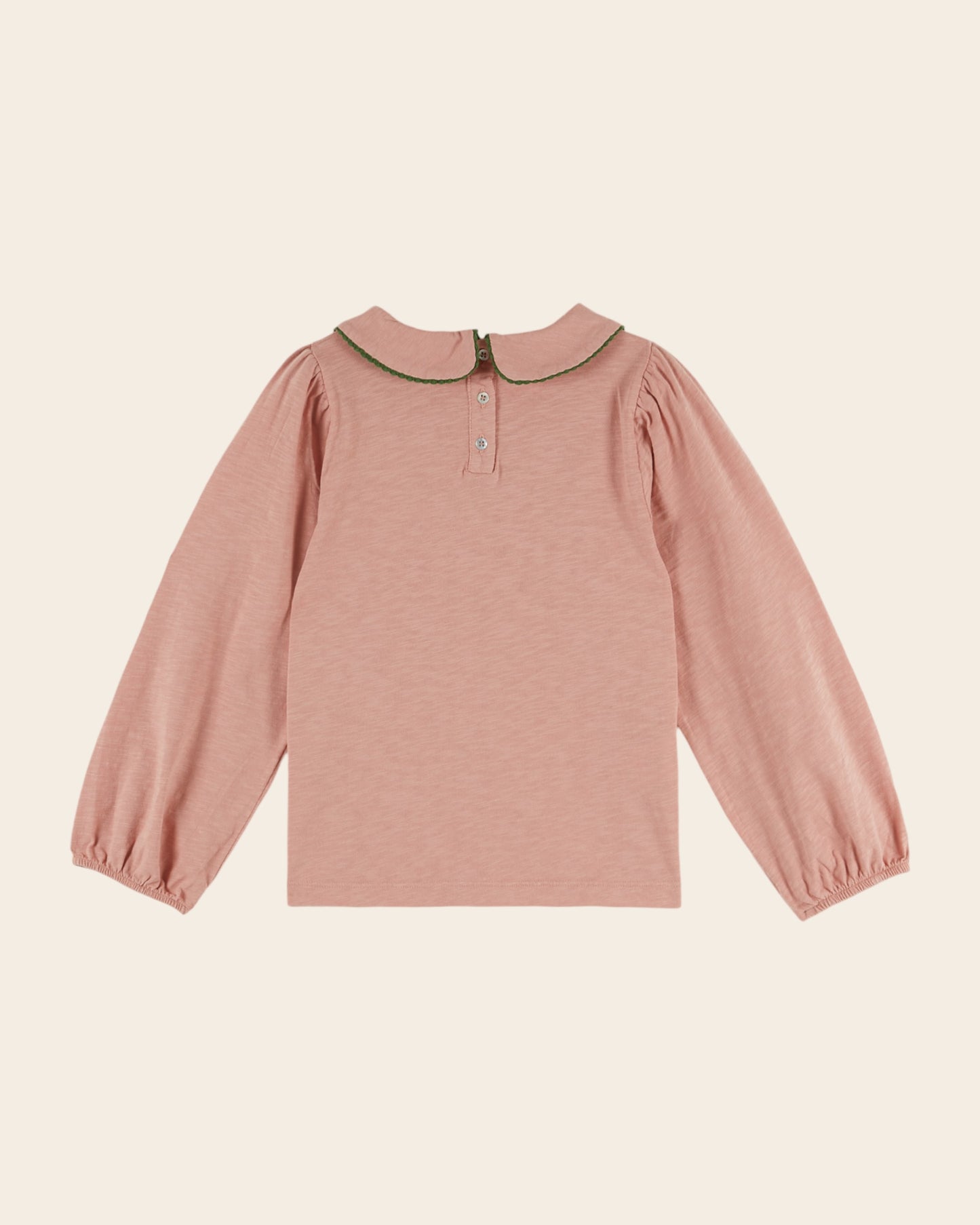 T-shirt manches longues - Col noeud rose