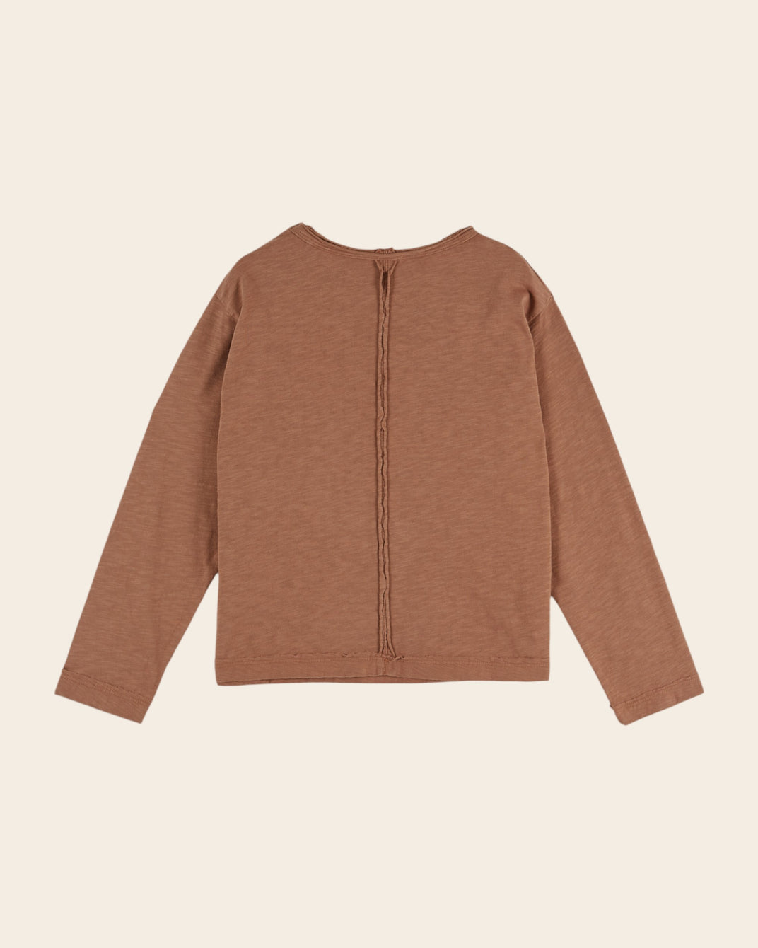 T-shirt manches longues - Poche marron