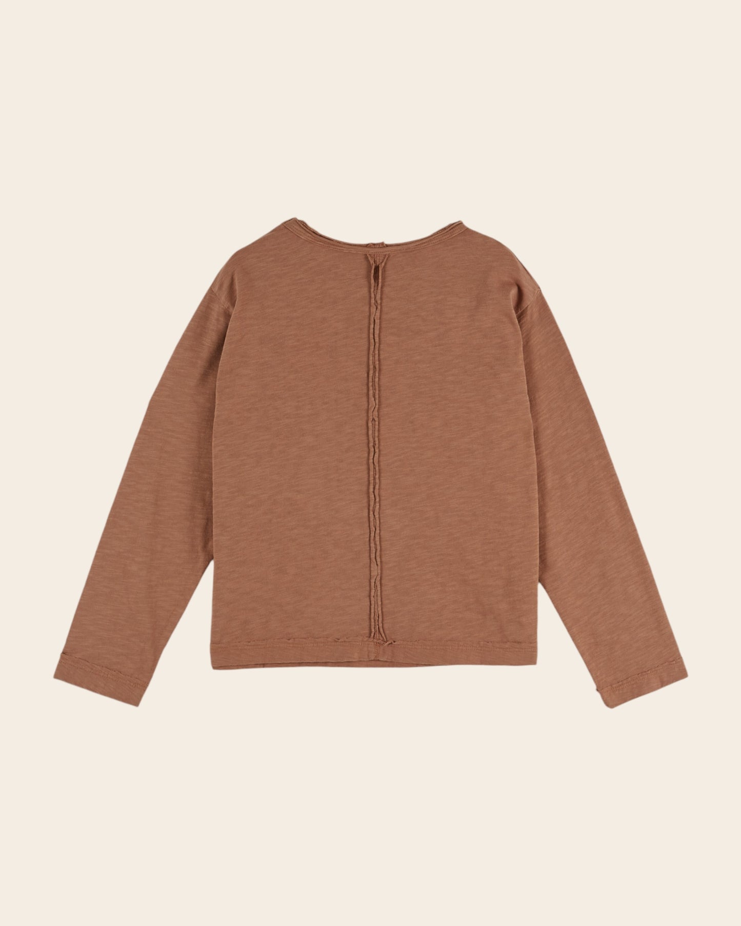 T-shirt manches longues - Poche marron