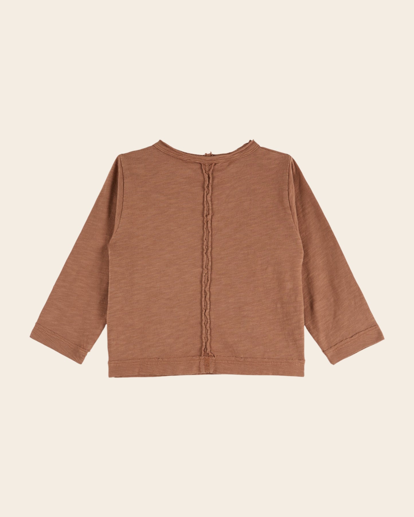 T-shirt manches longues - Poche marron