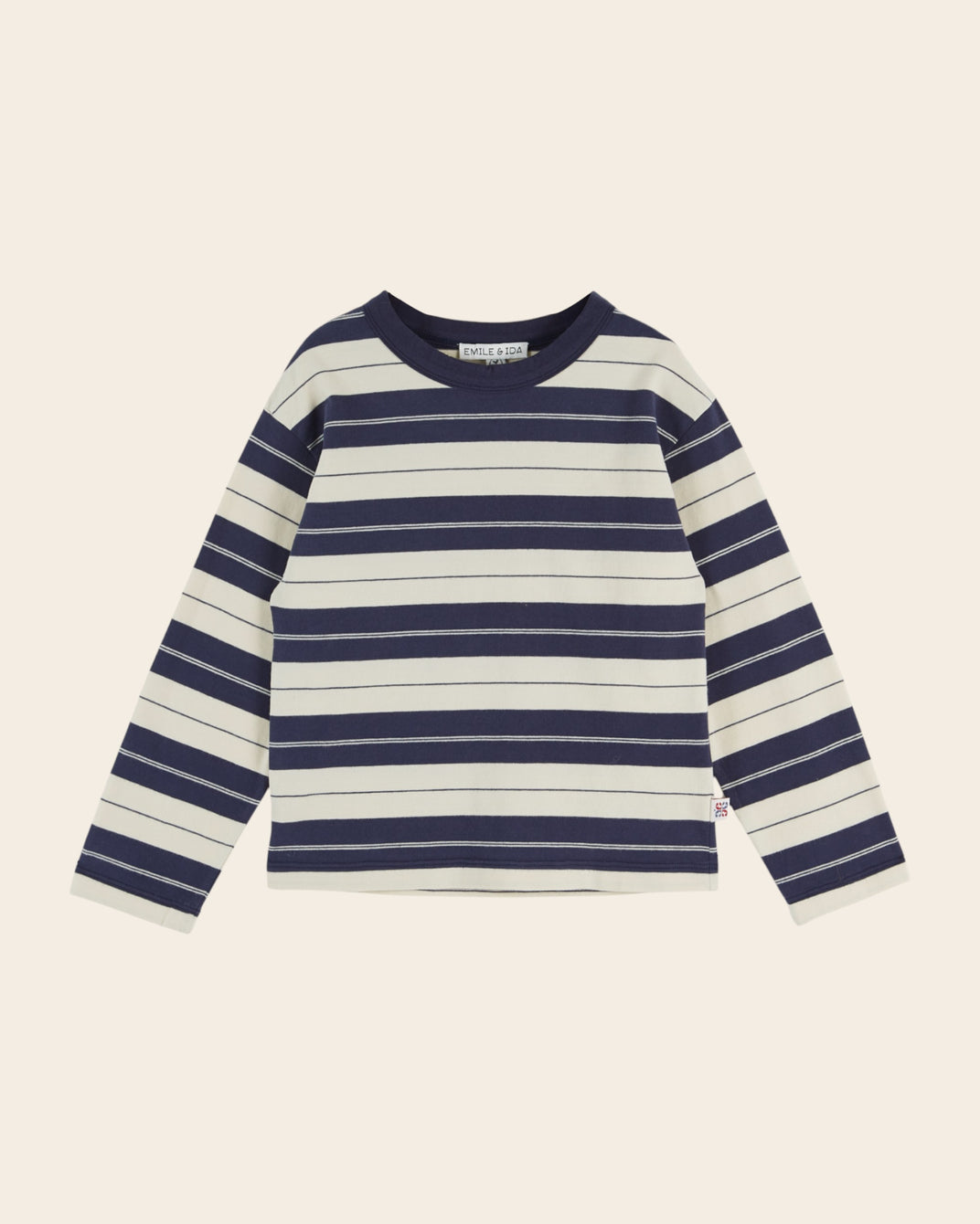 T-shirt manches longues - Rayé bleu