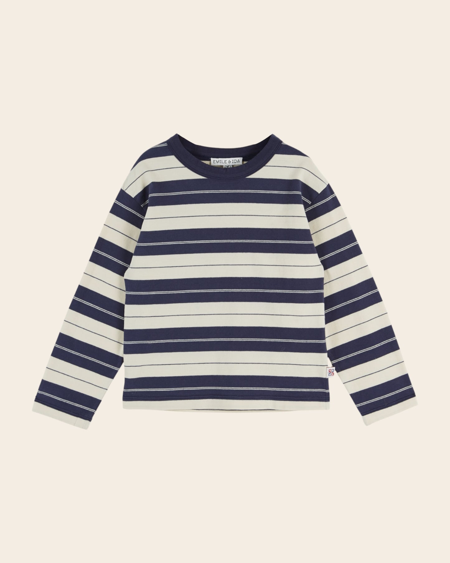 T-shirt manches longues - Rayé bleu