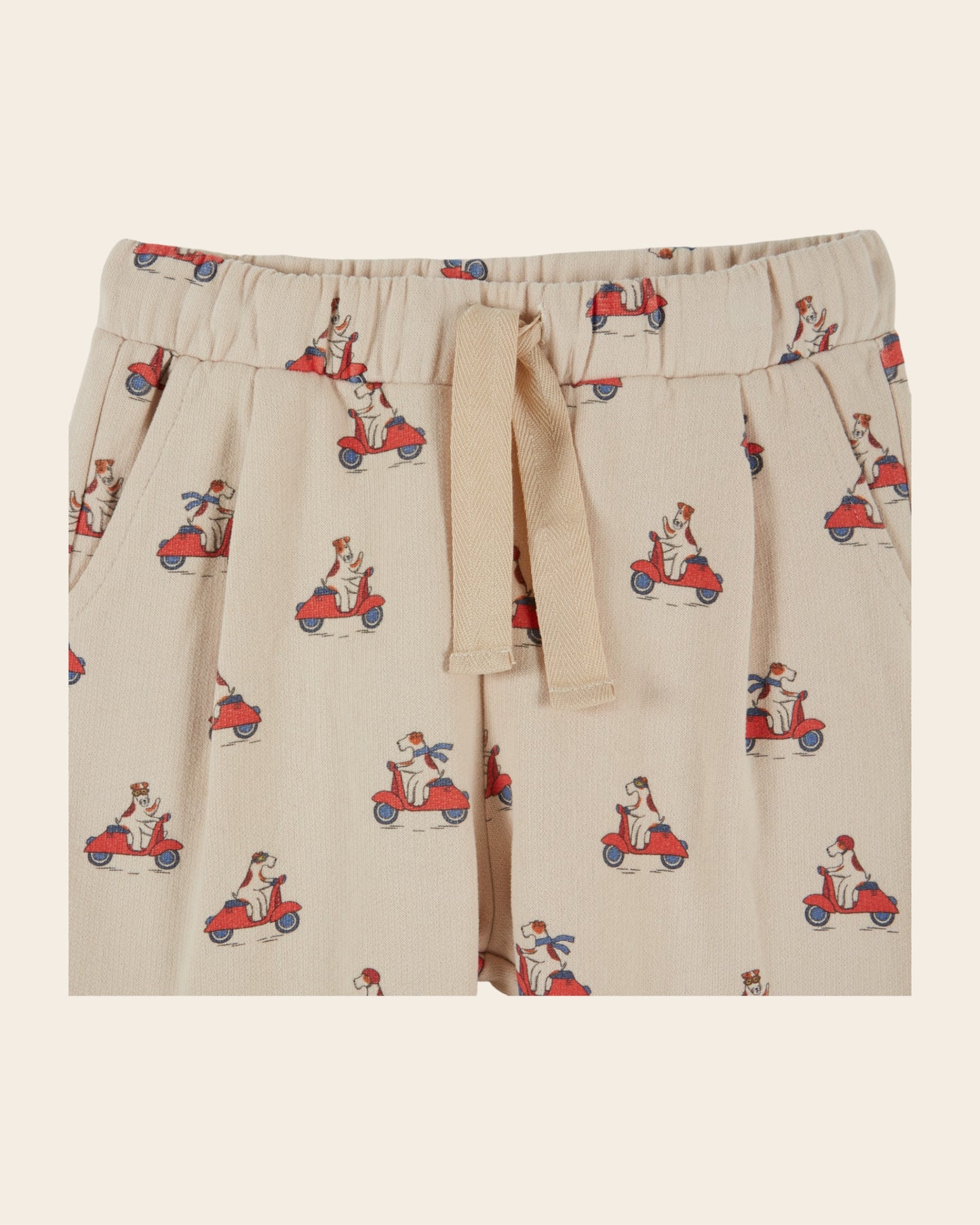 Jogging - Chiens scooter beige