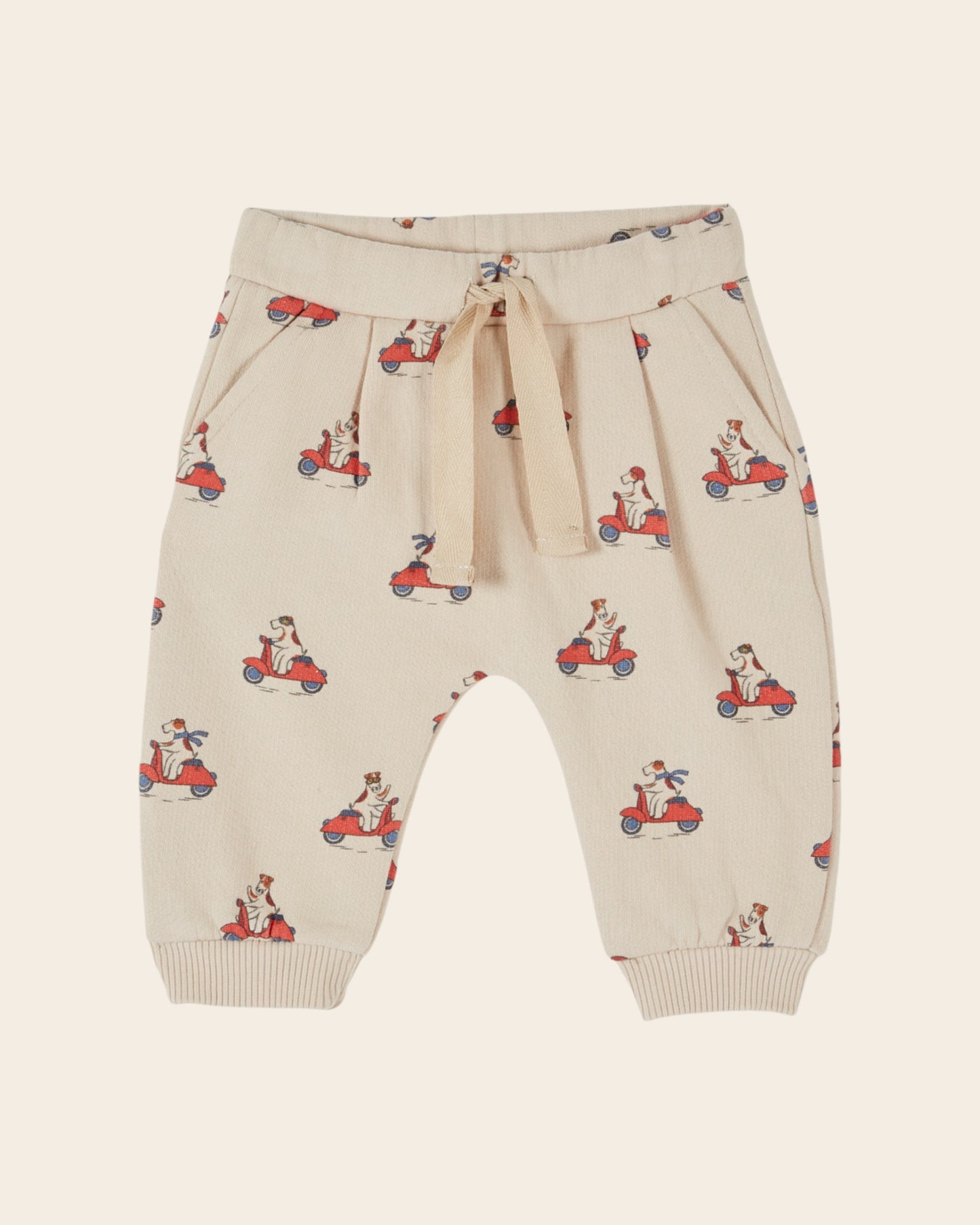 Jogging - Chiens scooter beige