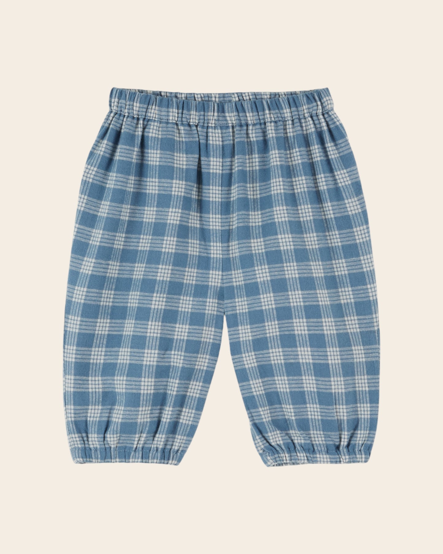 Pantalon bébé - Carreaux bleux et blancs