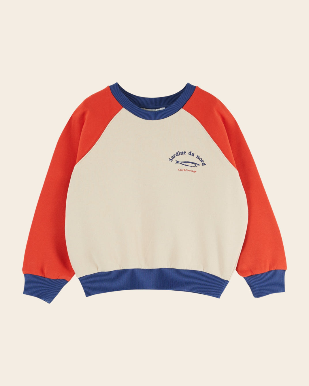 Sweat - Tricolore écru
