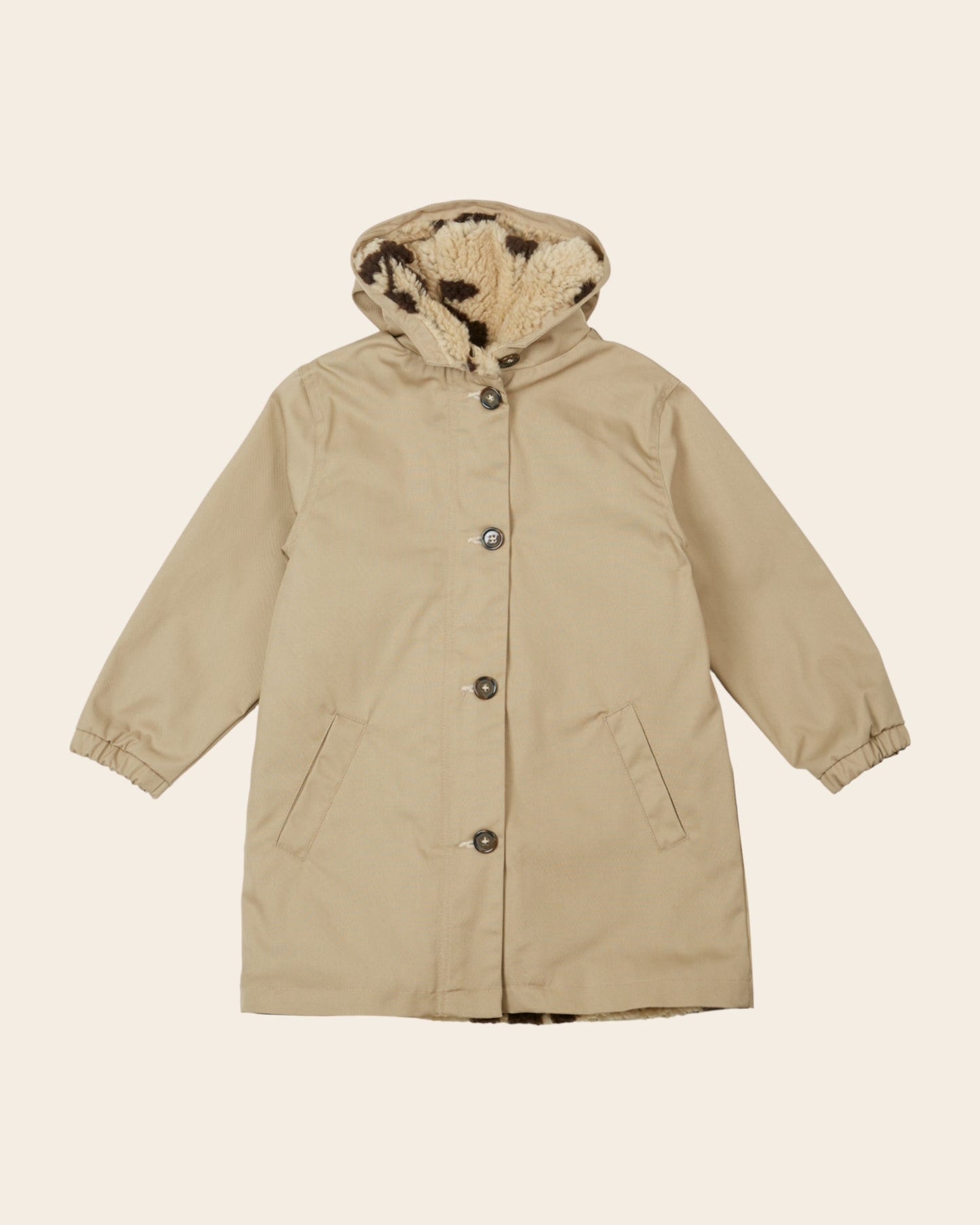 Parka - Doublée moumoute beige