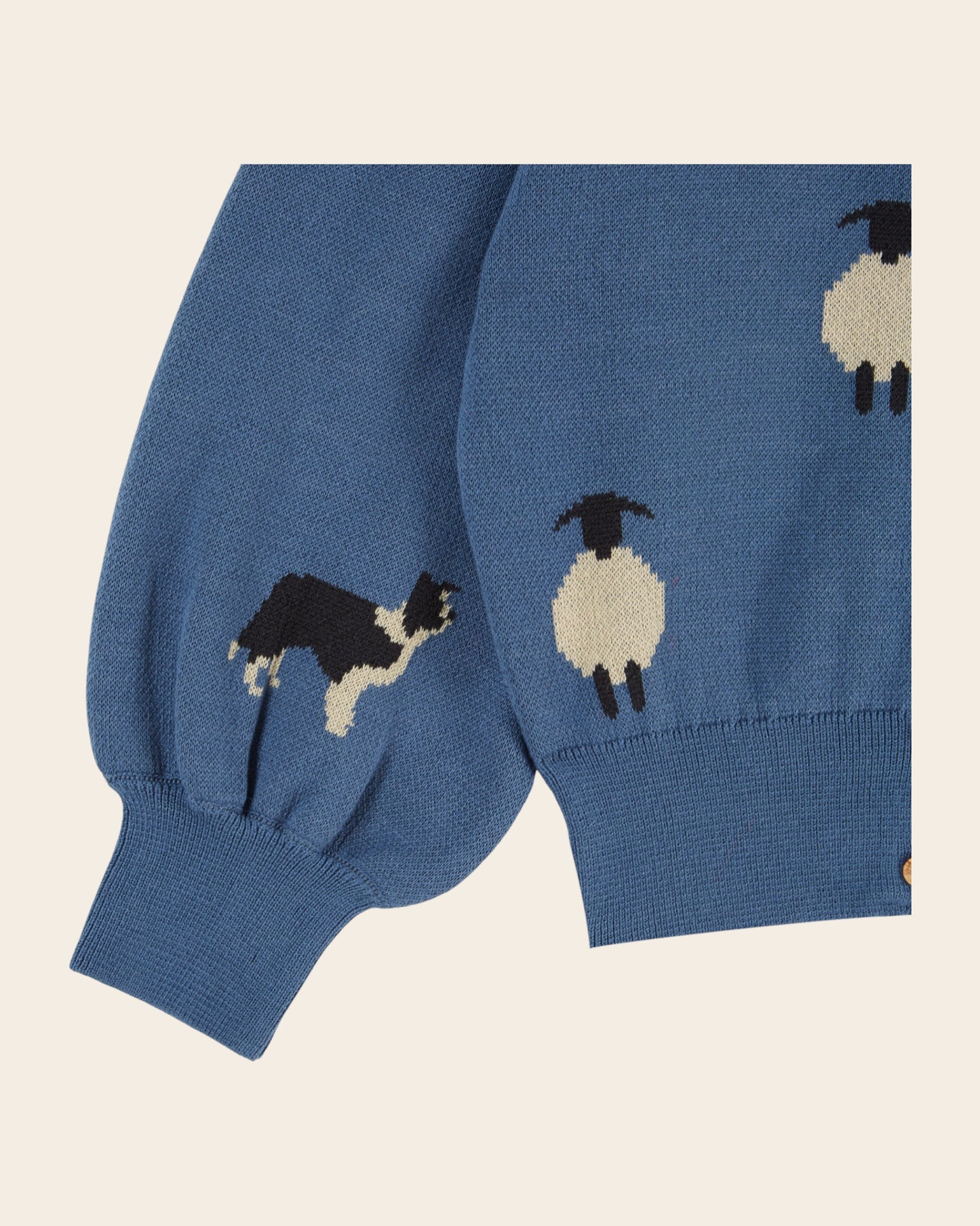 Cardigan - Mouton bleu