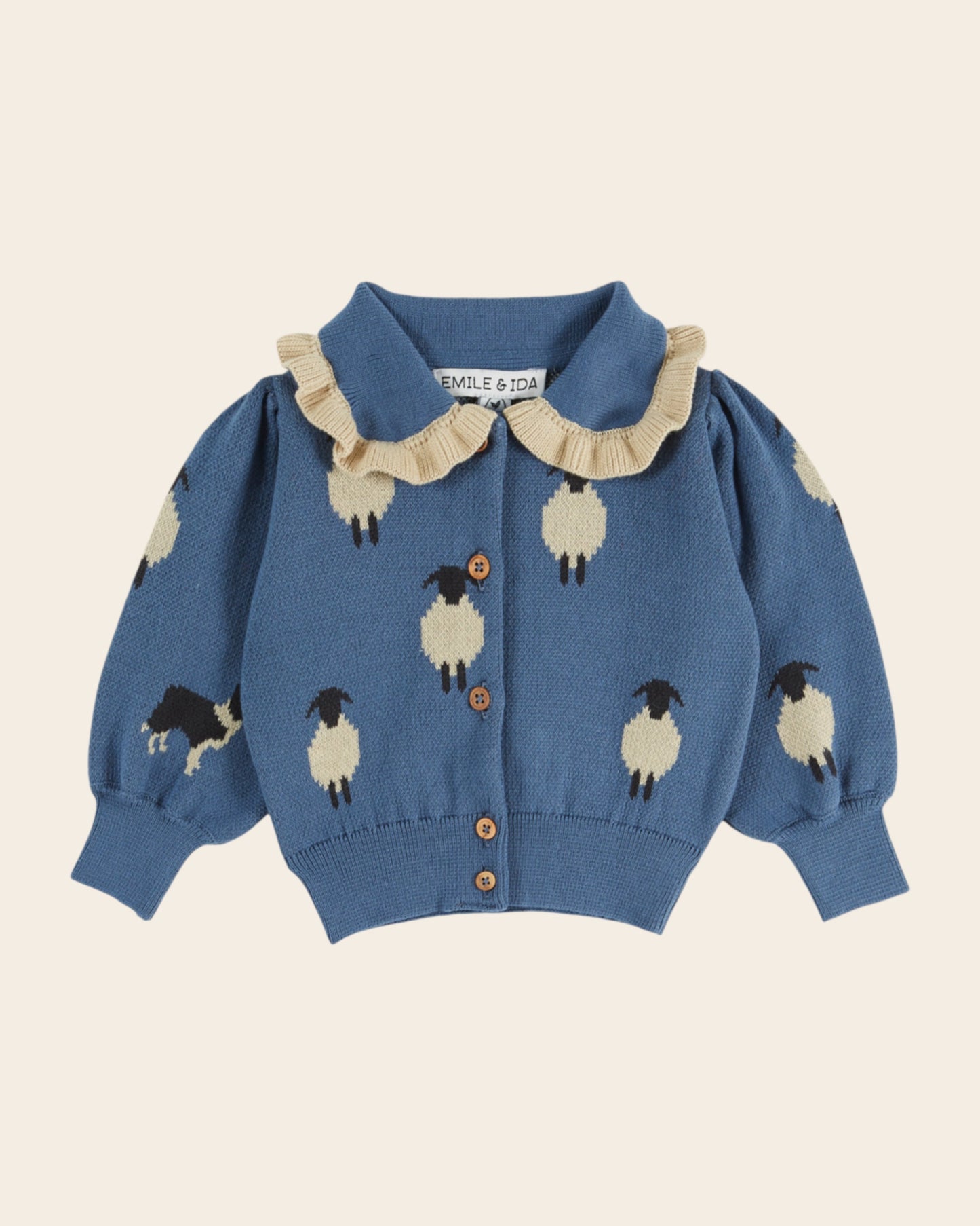 Cardigan - Mouton bleu