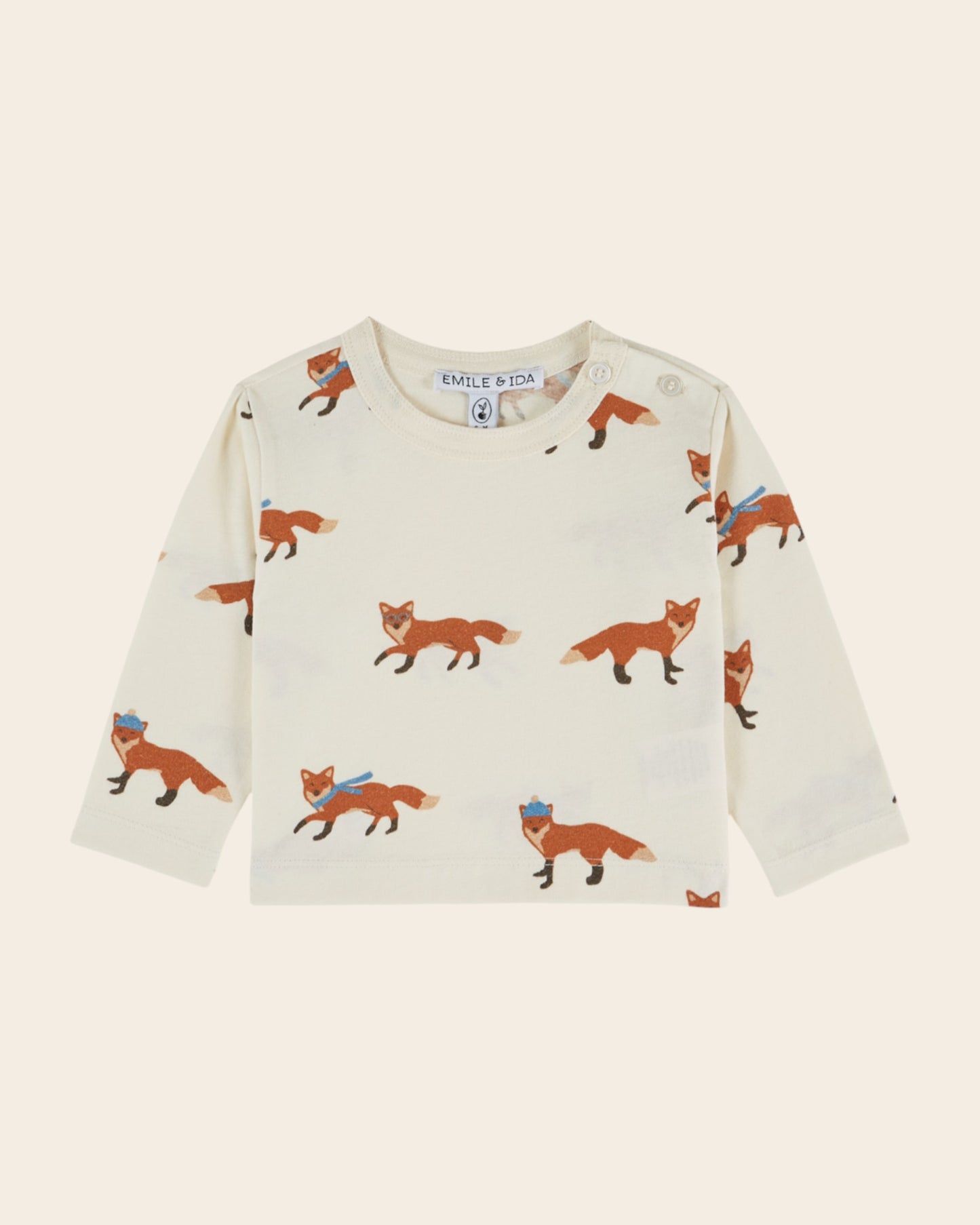 T-shirt manches longues - Renard écru