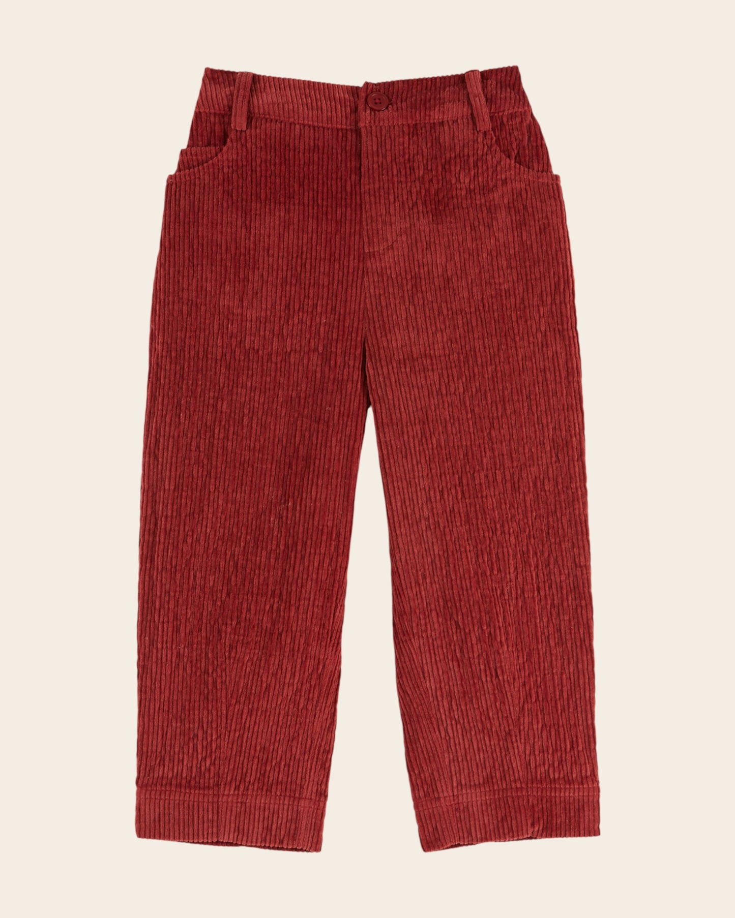 Pantalon - Velours rouge