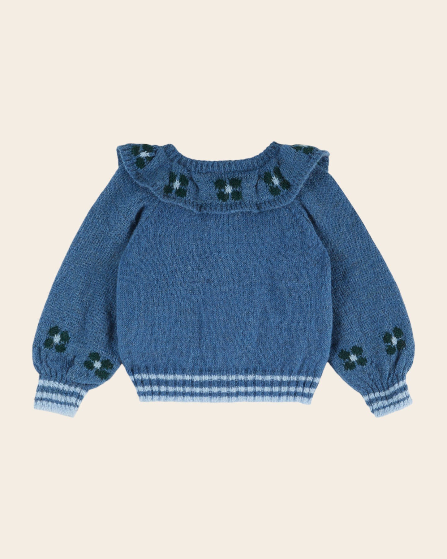 Cardigan - Fleuri bleu