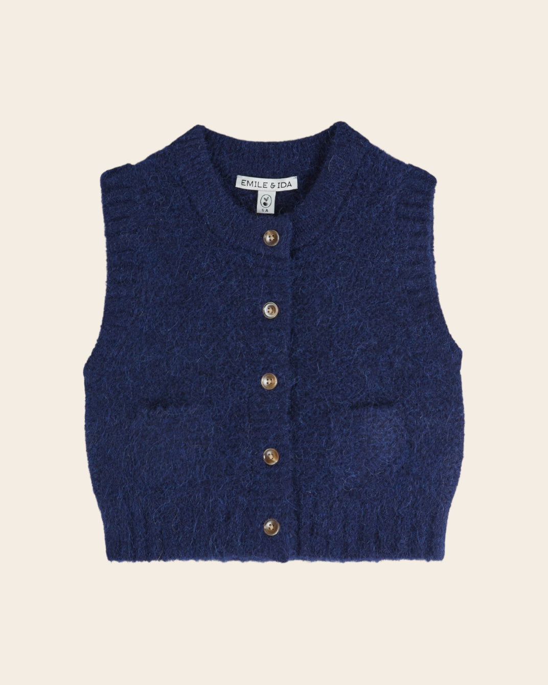 Cardigan sans manches - Bleu foncé