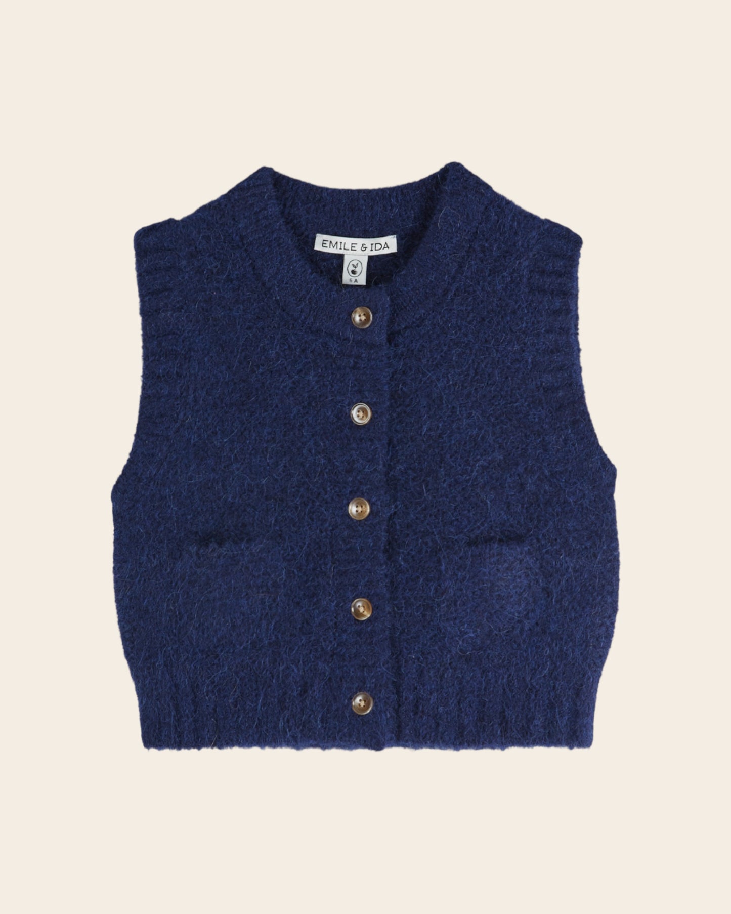 Cardigan sans manches - Bleu foncé