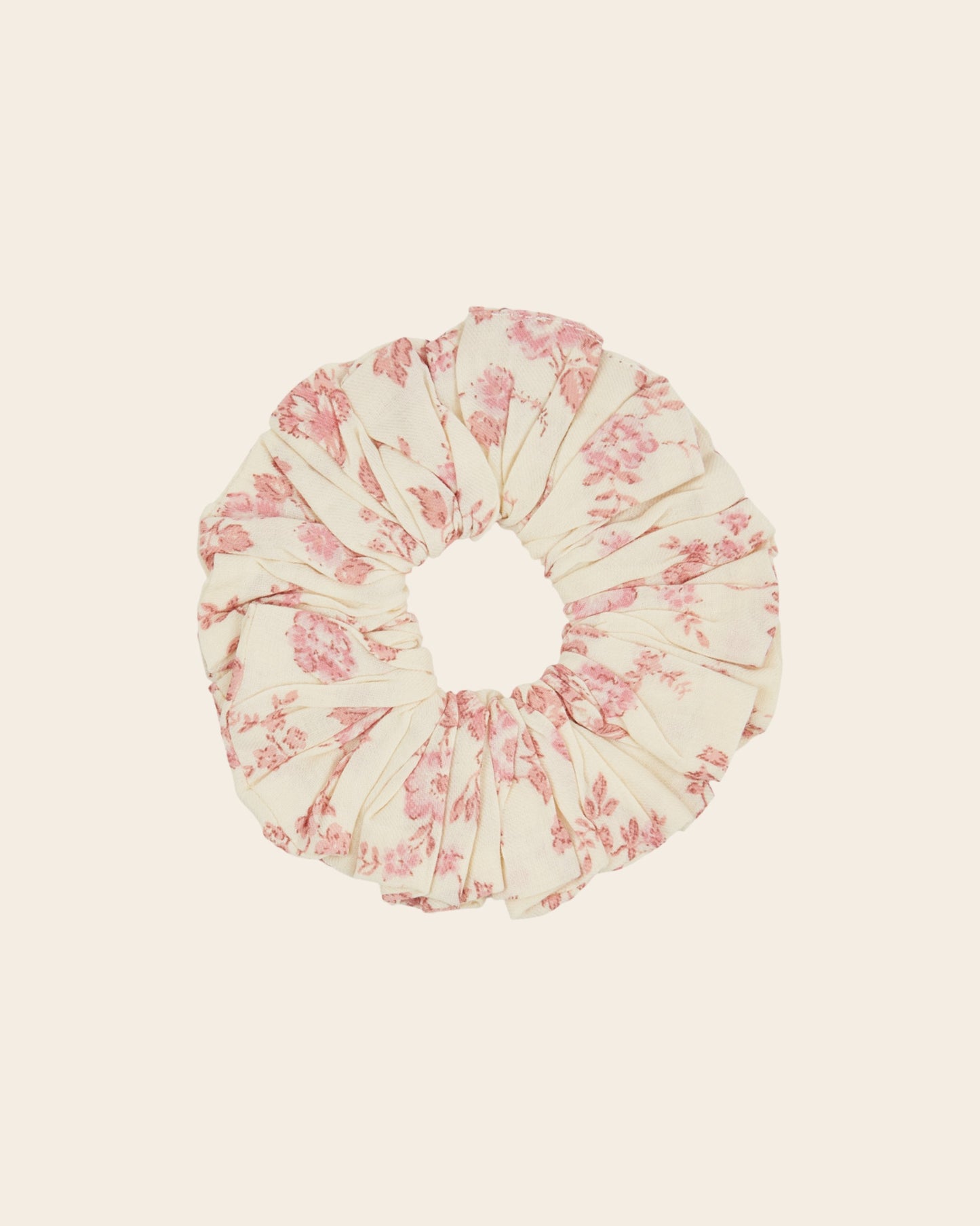 Chouchou - Fleuri écru et rose