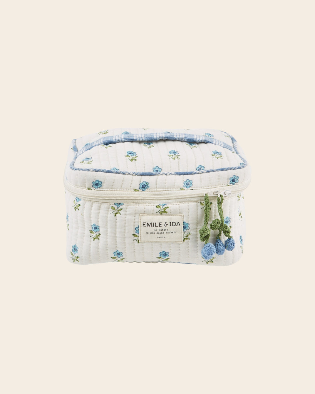 Vanity - Fleuri écru et bleu