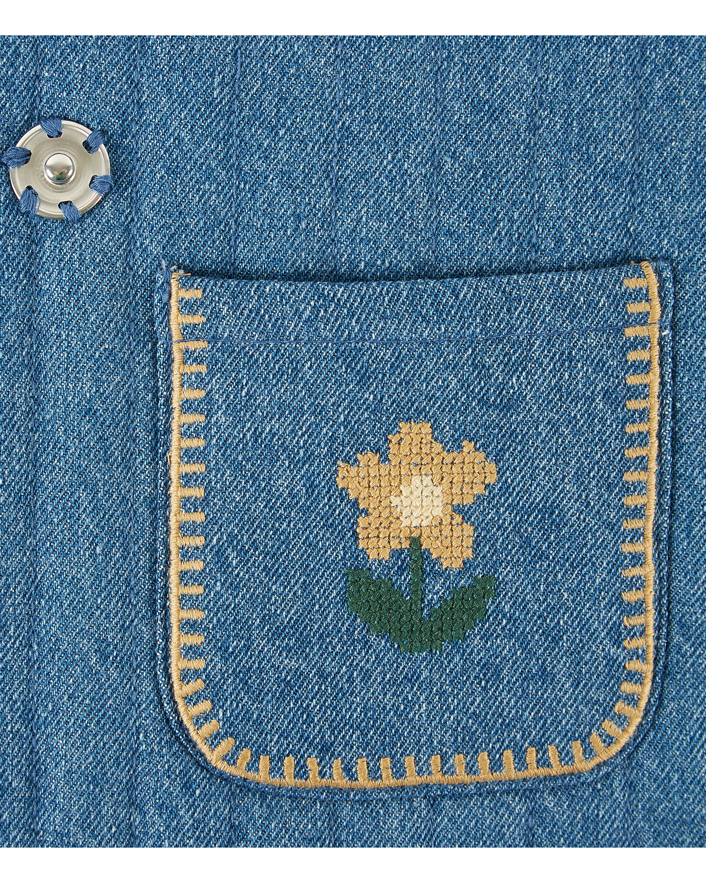 Cartable - Matelassé brodé denim