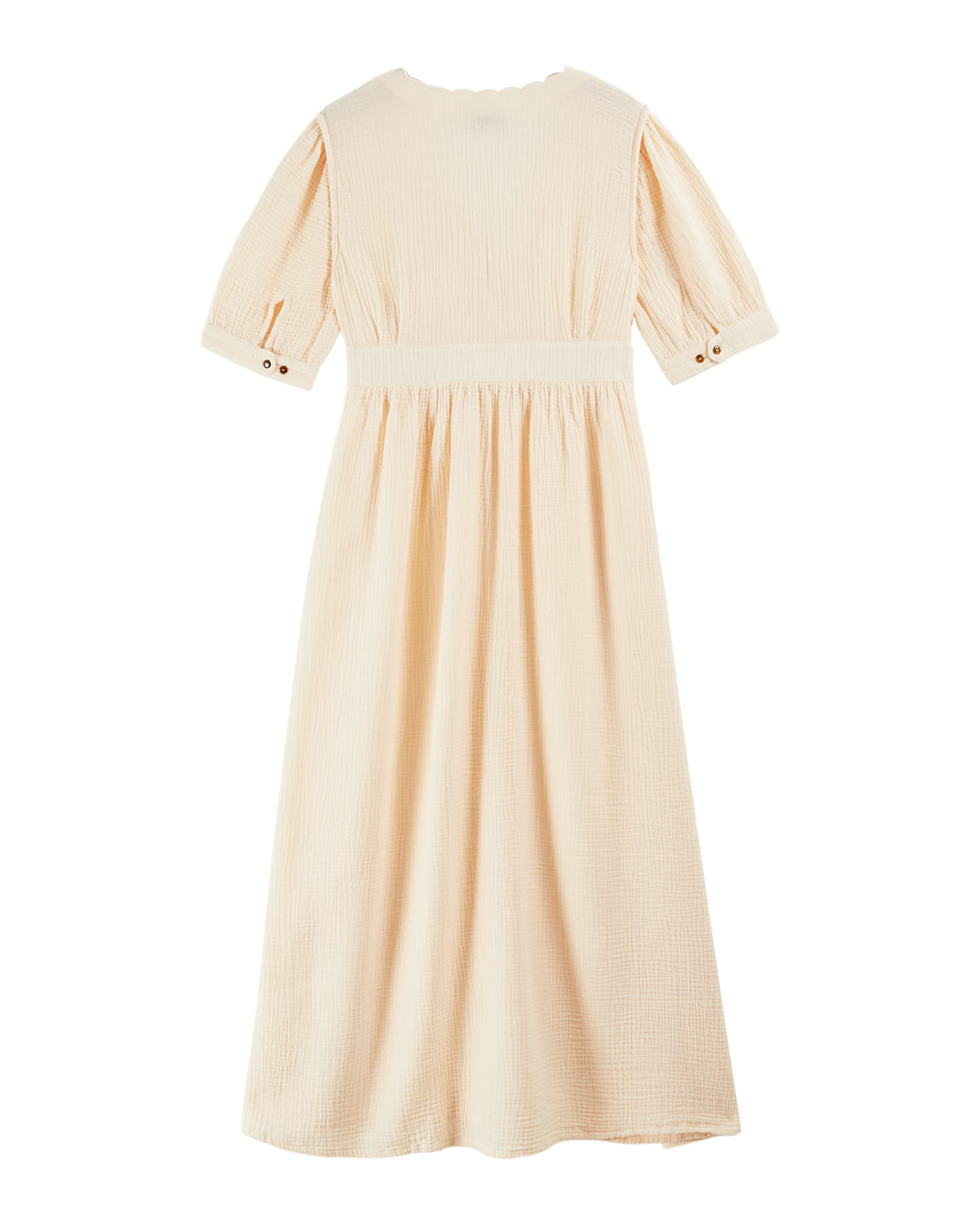 Robe longue - gaze de coton crème