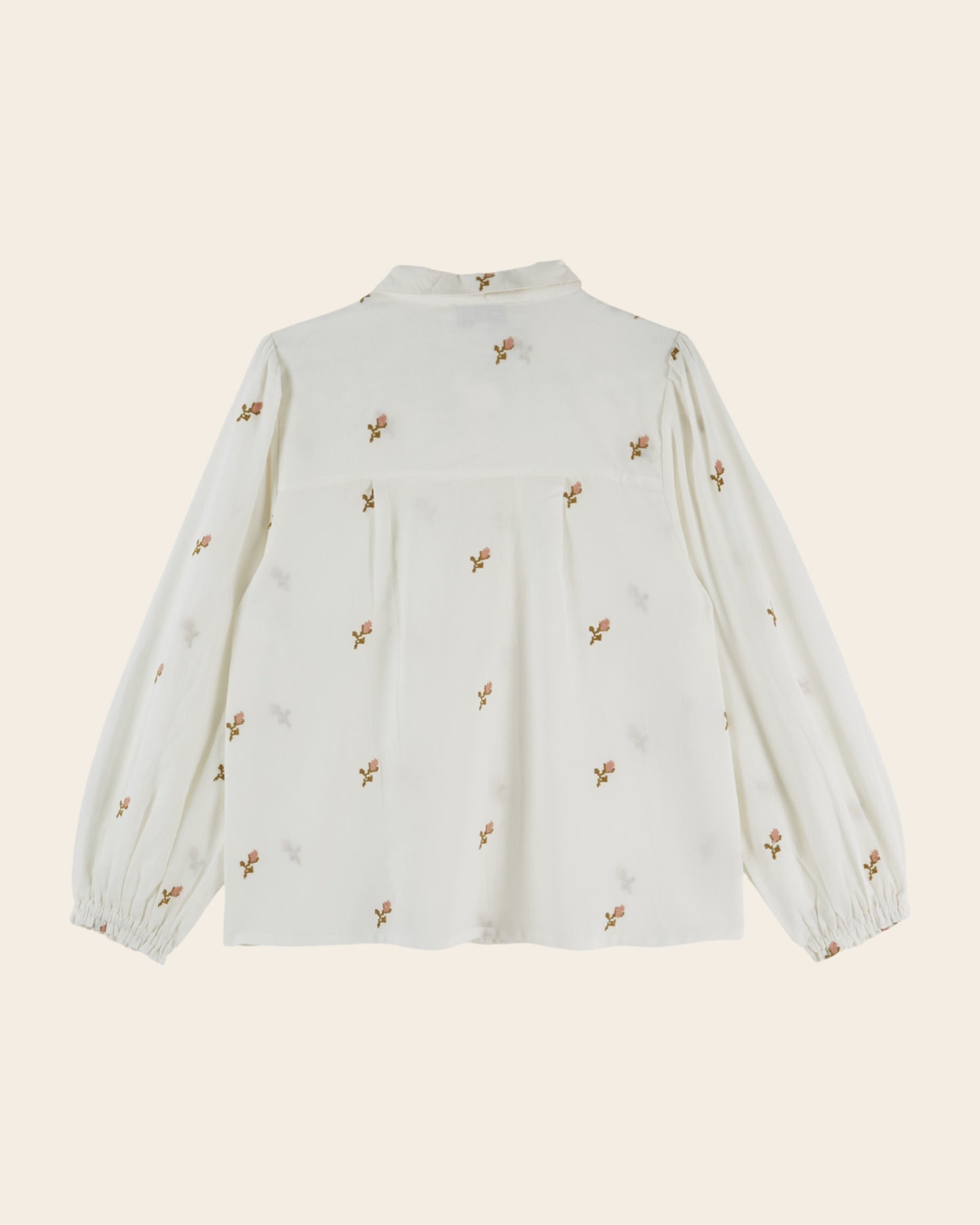 Blouse - Brodée point de croix écru