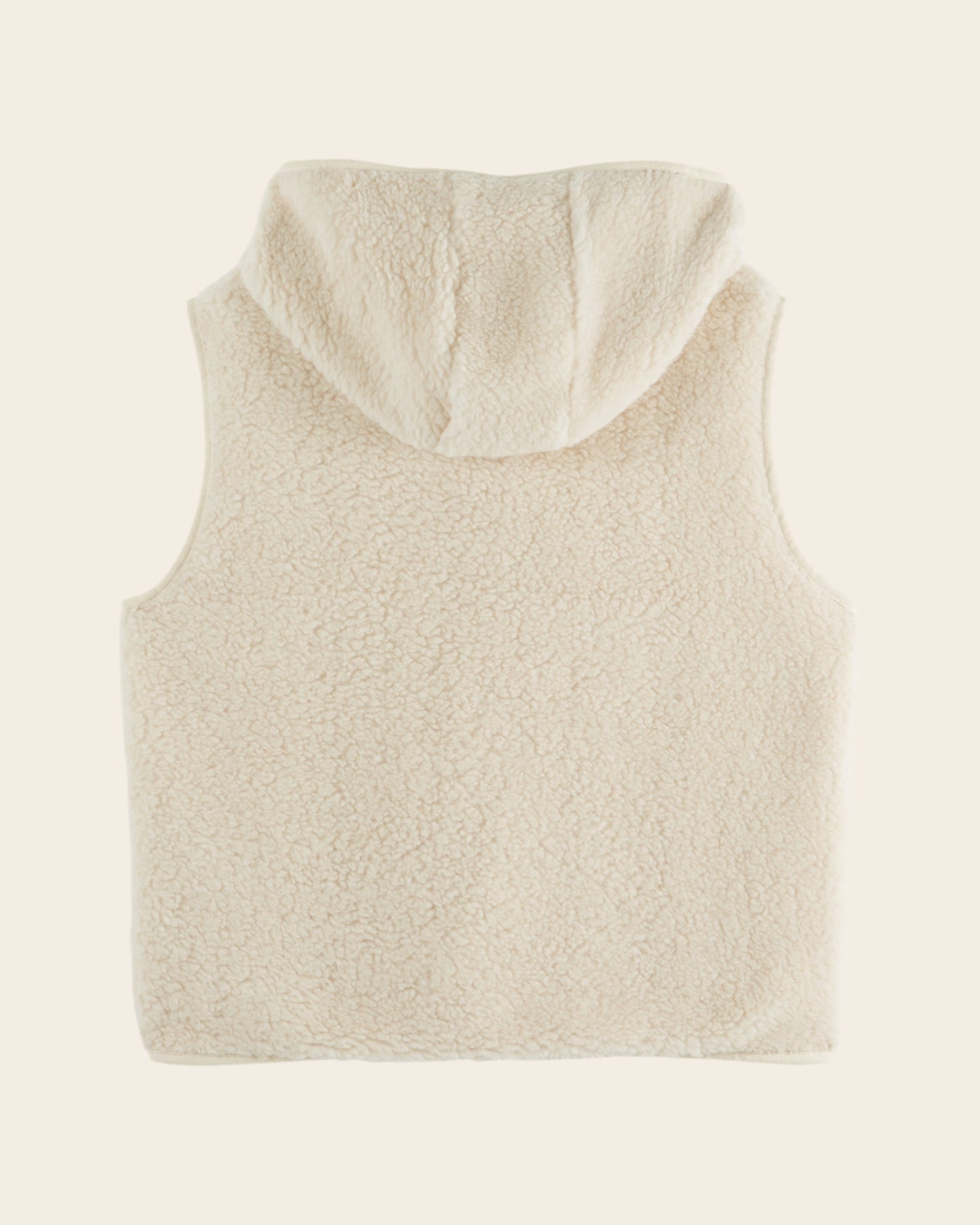 Veste sans manches à capuche - Moumoute écru