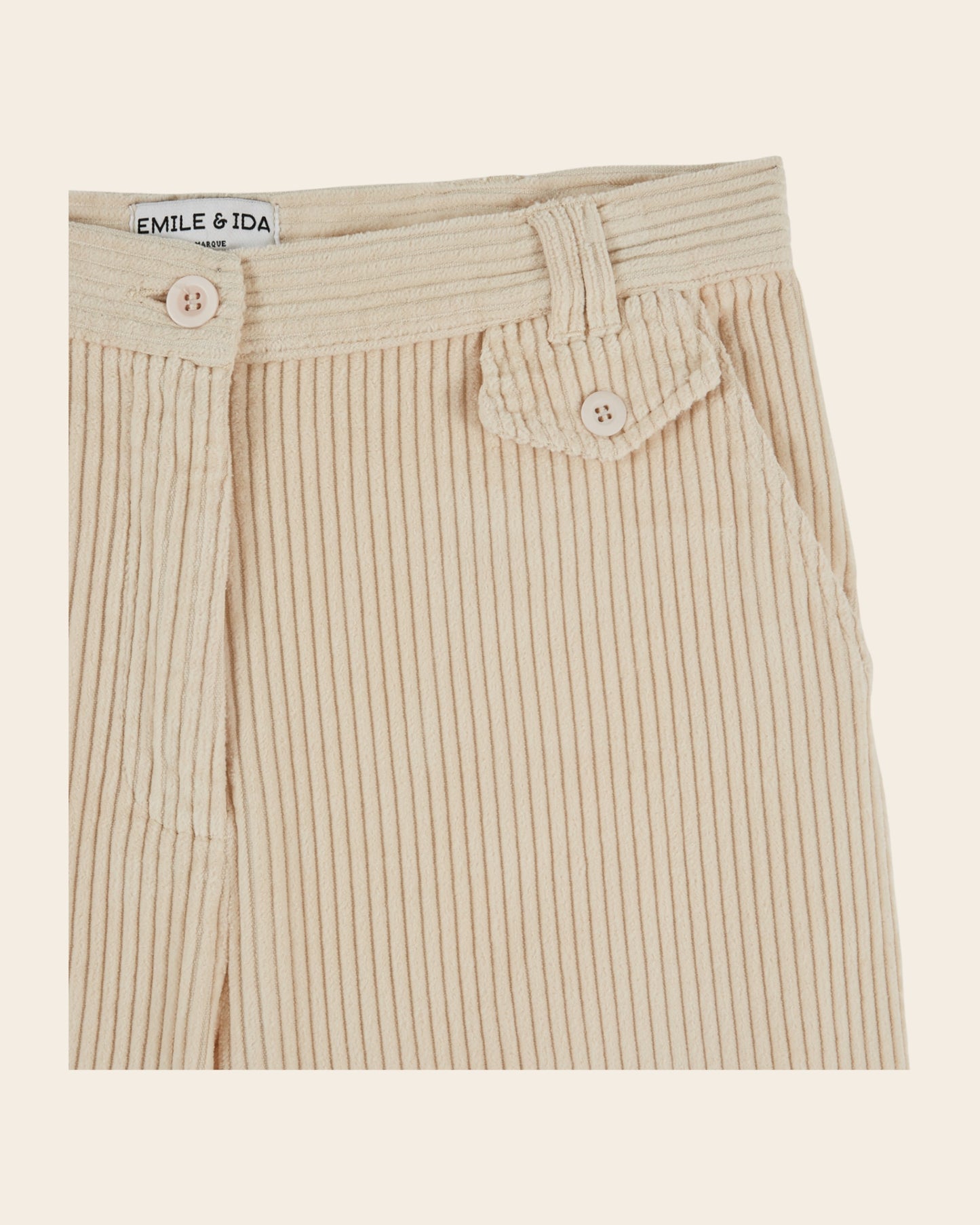 Pantalon - Velours cotelé crème