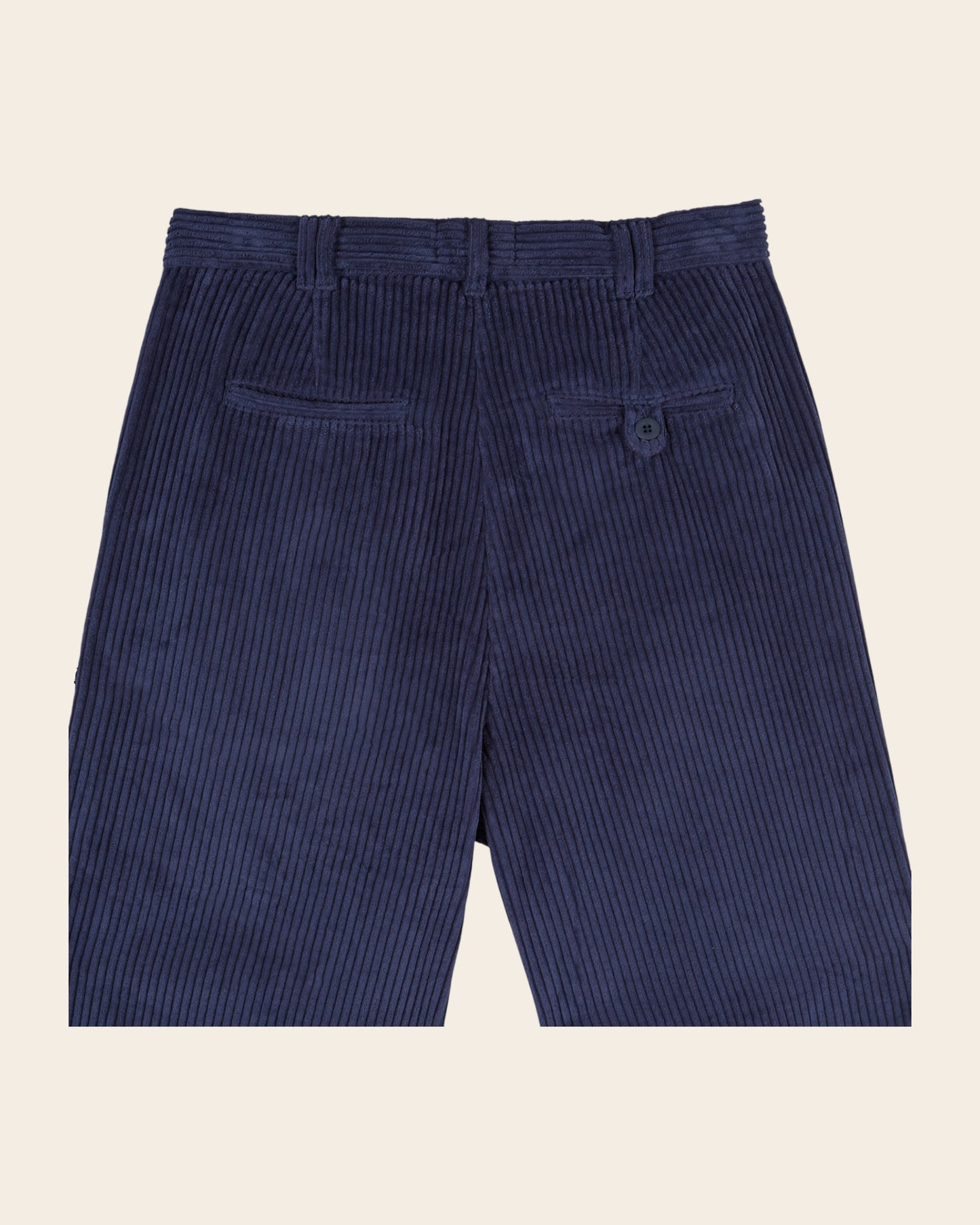 Pantalon - Velours cotelé bleu foncé