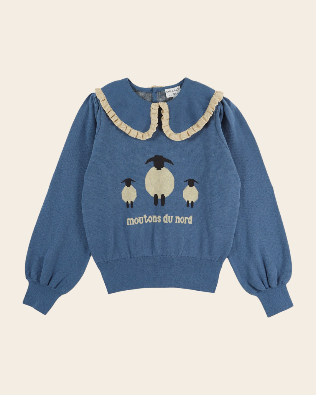 Pull - Jacquard mouton bleu
