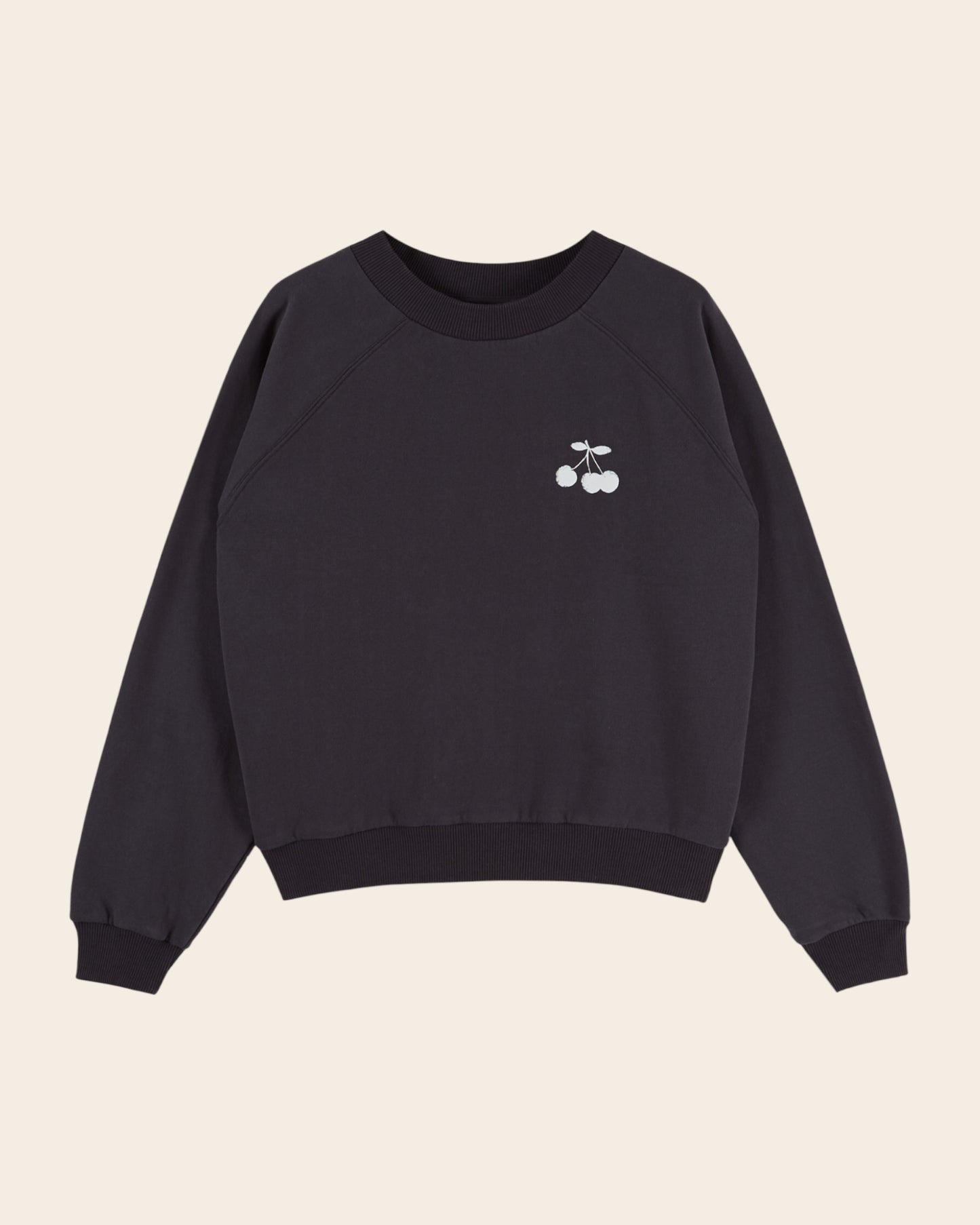 Sweat - Chérie cherry gris foncé