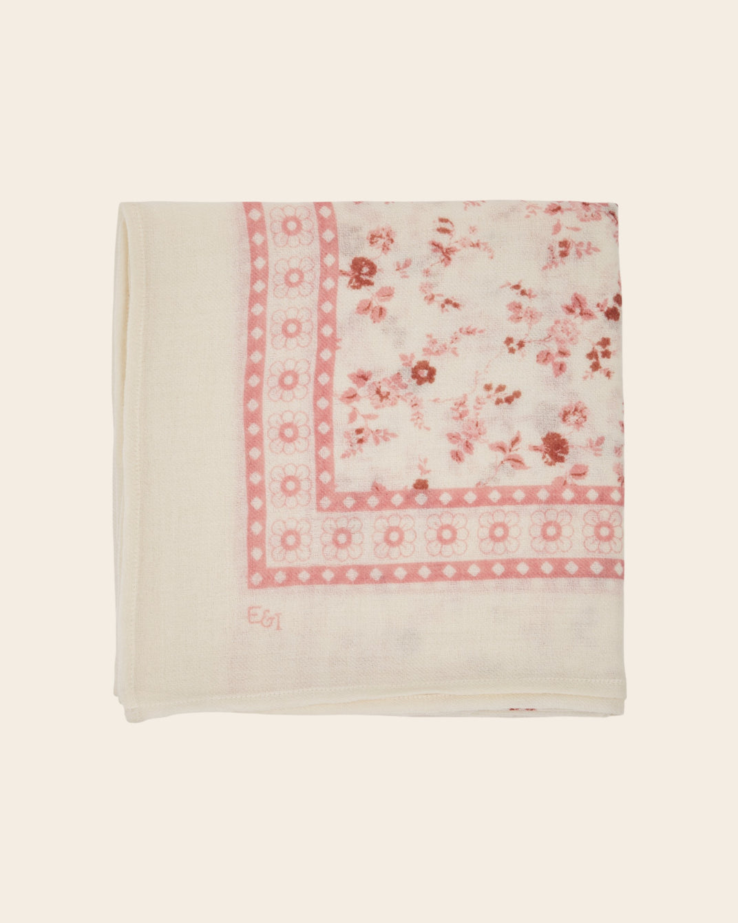 Grand foulard - Rose fleuri