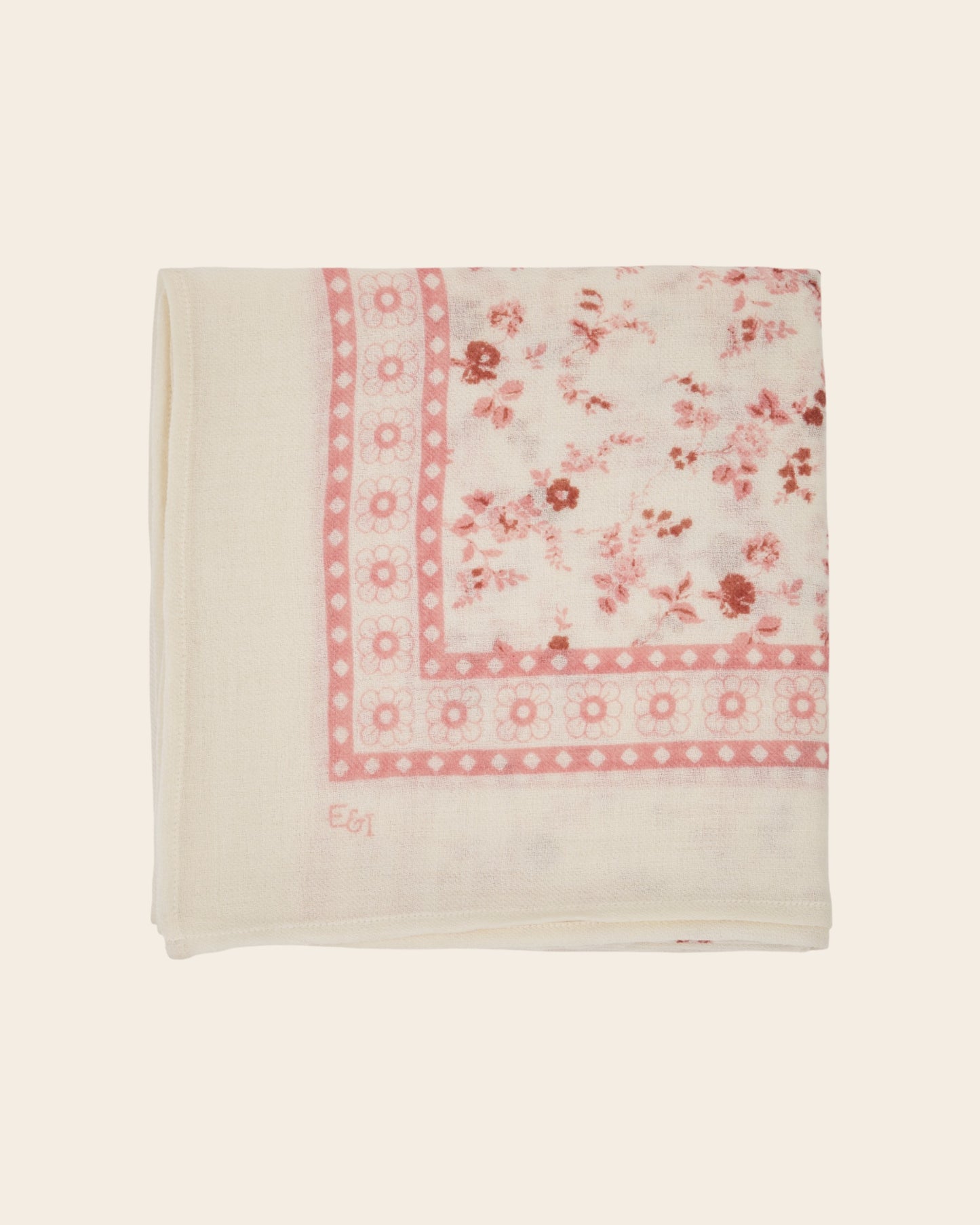 Grand foulard - Rose fleuri