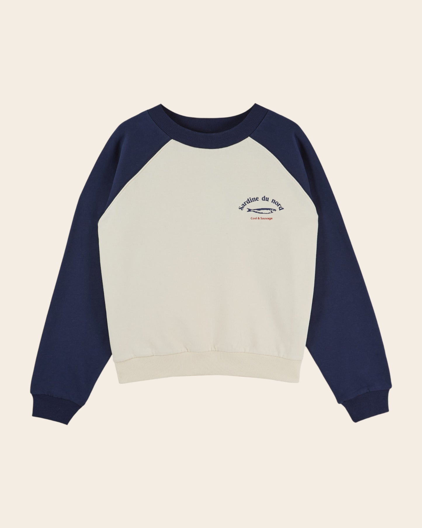 Sweat - Sardine marine et écru
