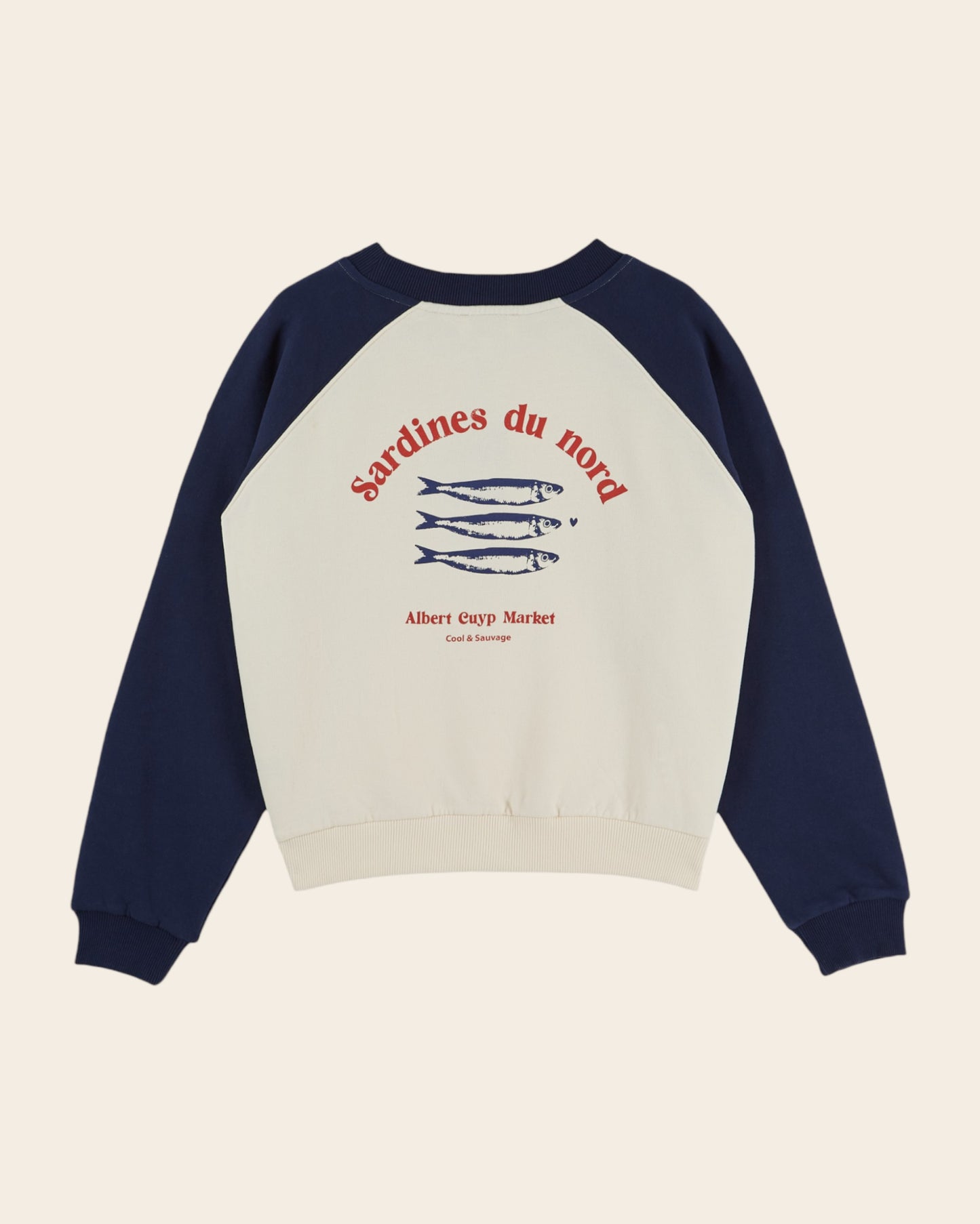 Sweat - Sardine marine et écru