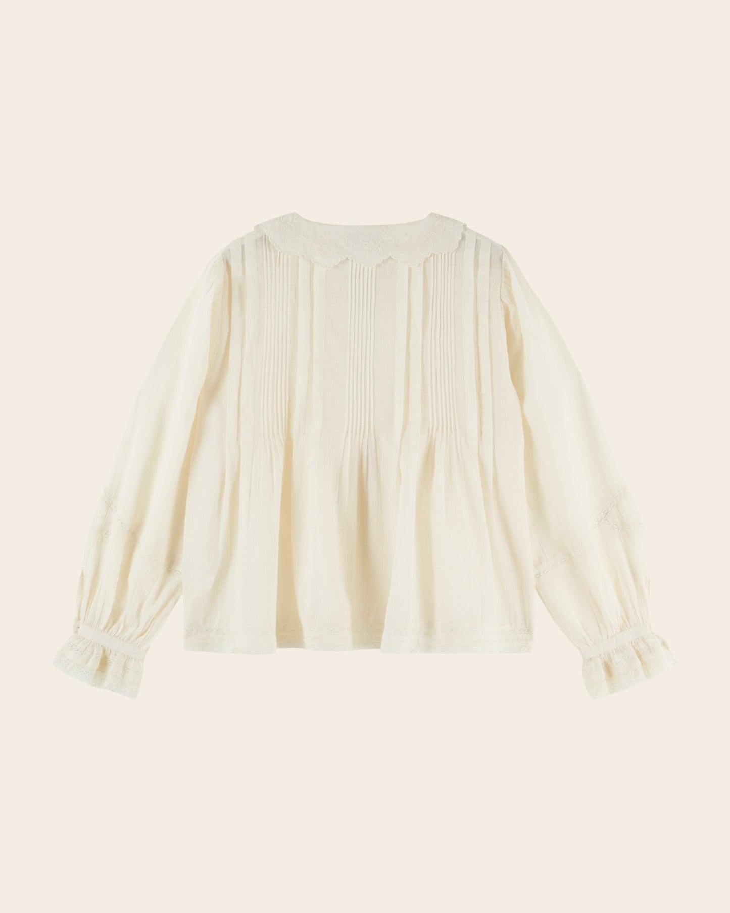 Blouse - Dentelle col brodé écru