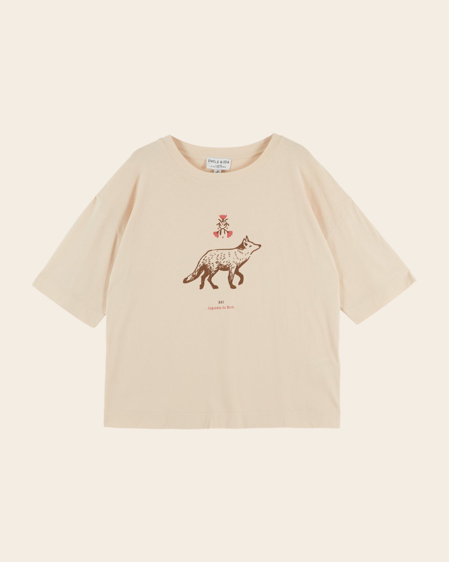 T-shirt - Oversize loup beige