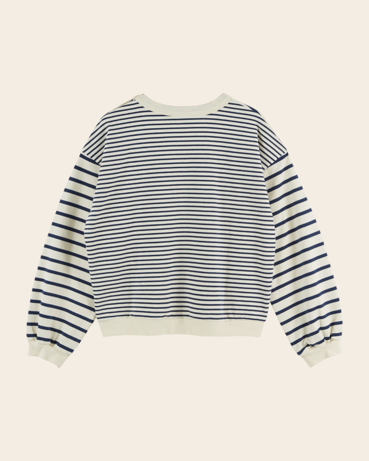 Sweat - Rayé marine et écru